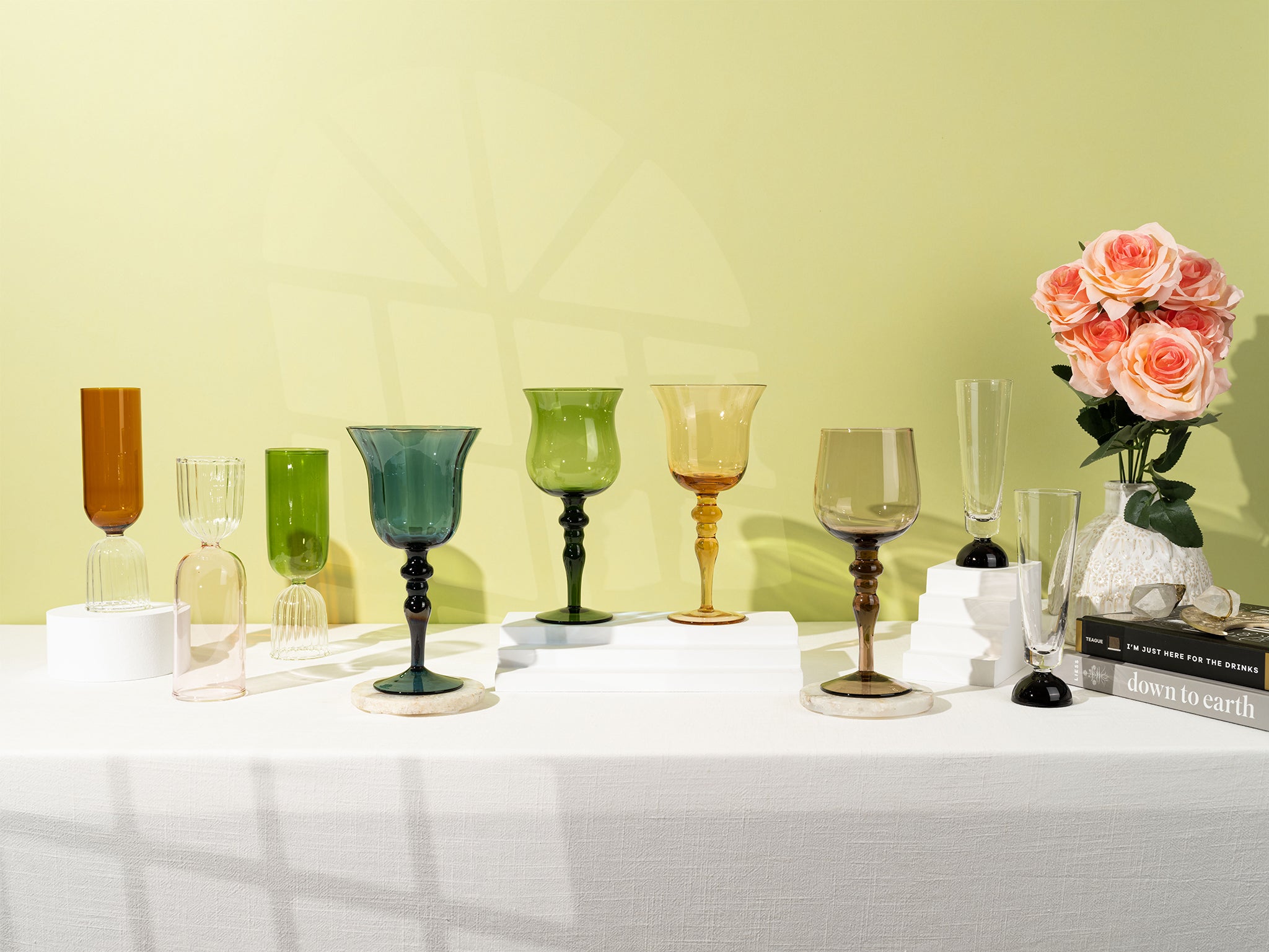 Retro Wine Glass, Set of 4