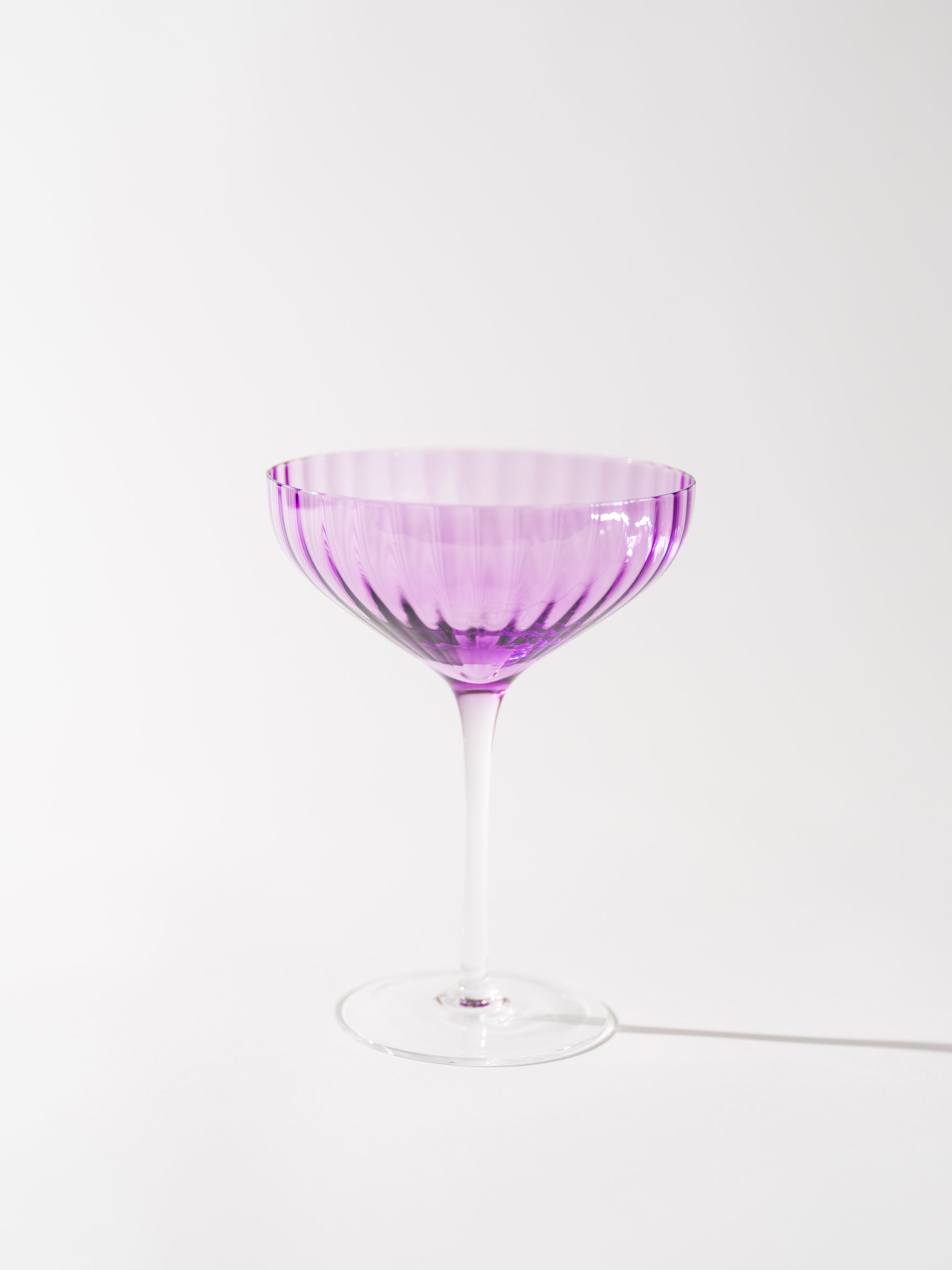 Lavender Coupe Cocktail Glass, Ripple