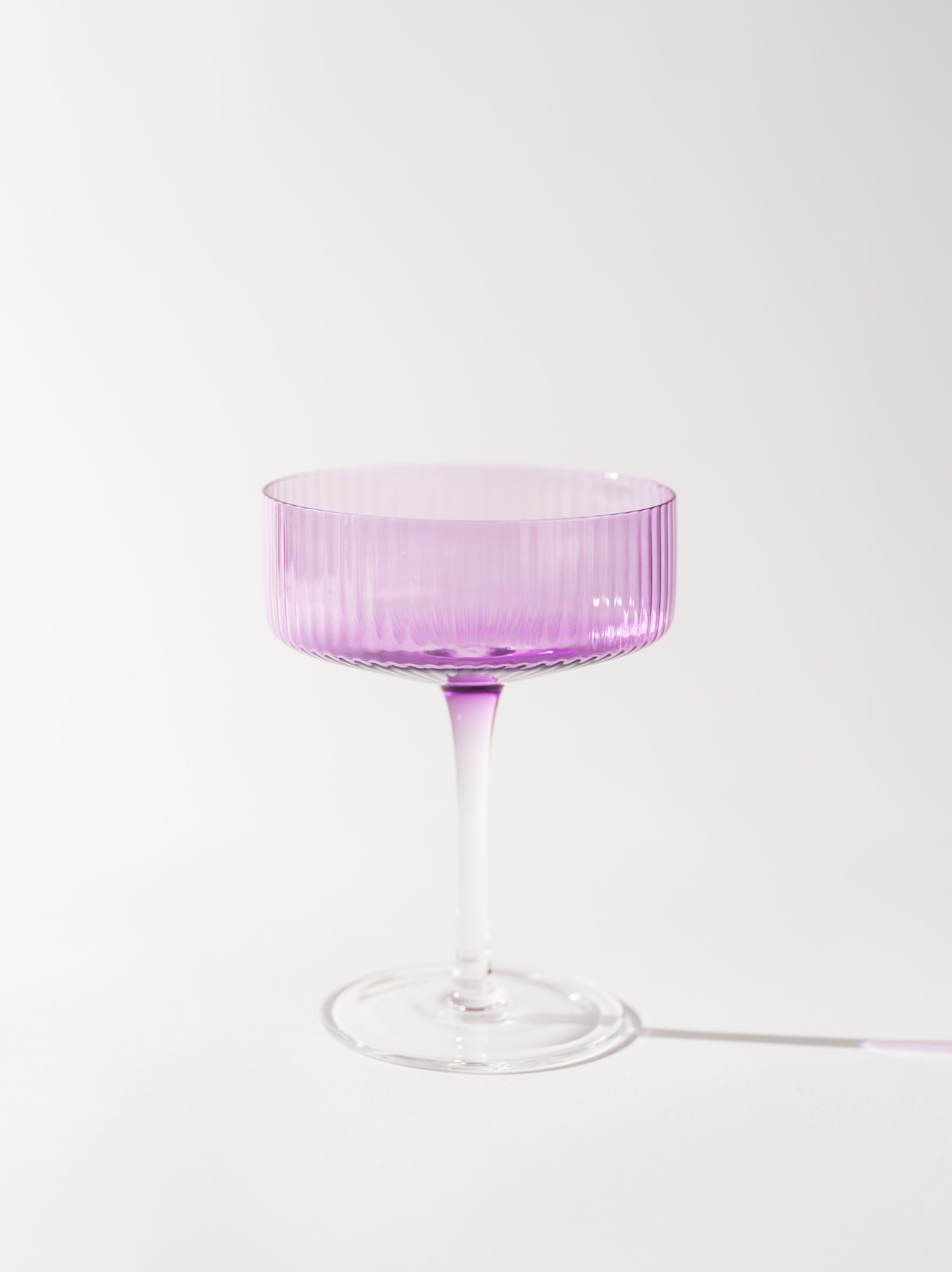 Lavender Coupe Cocktail Glass, Stripe