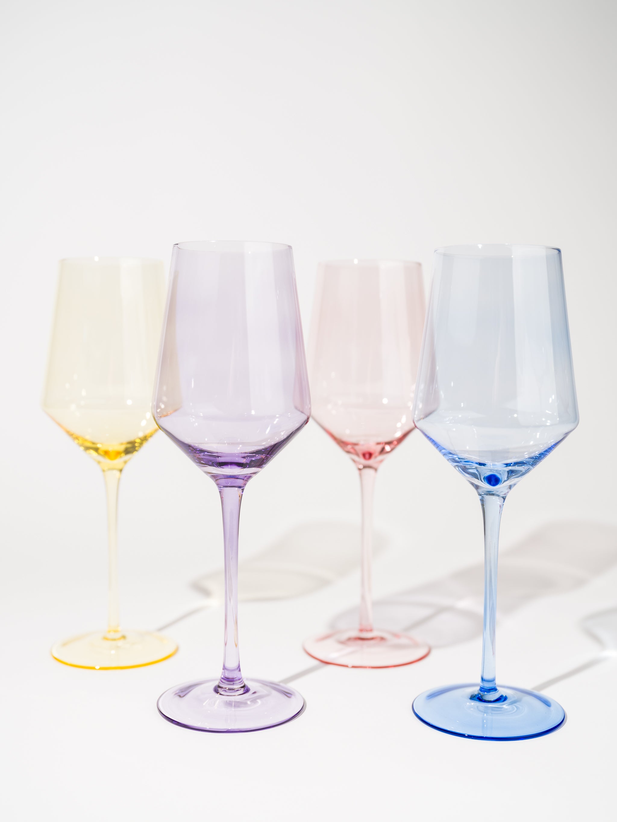 Sofia Colored Wine Glass Collection, Set of 4