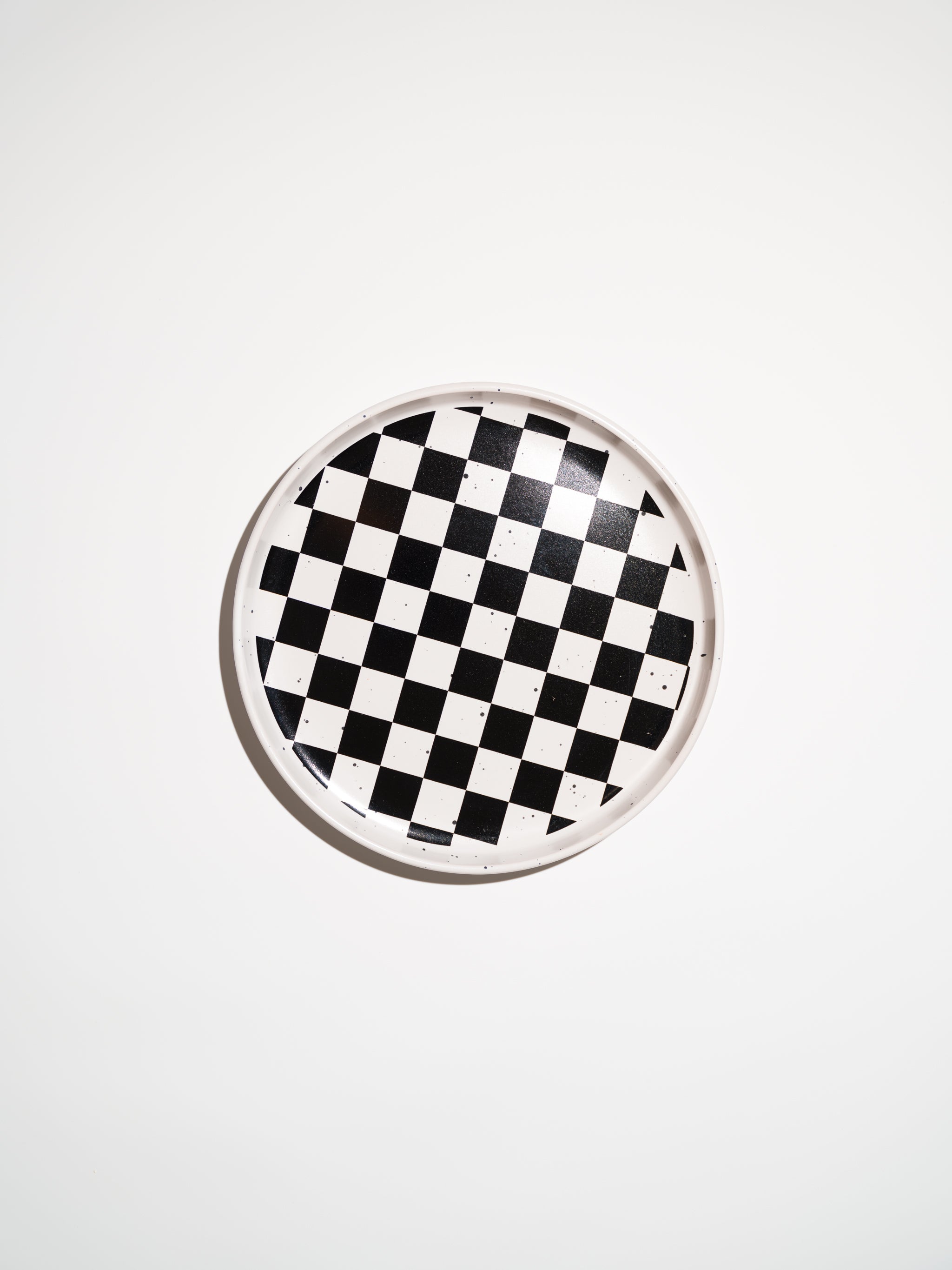 Black and white checkered plates sale