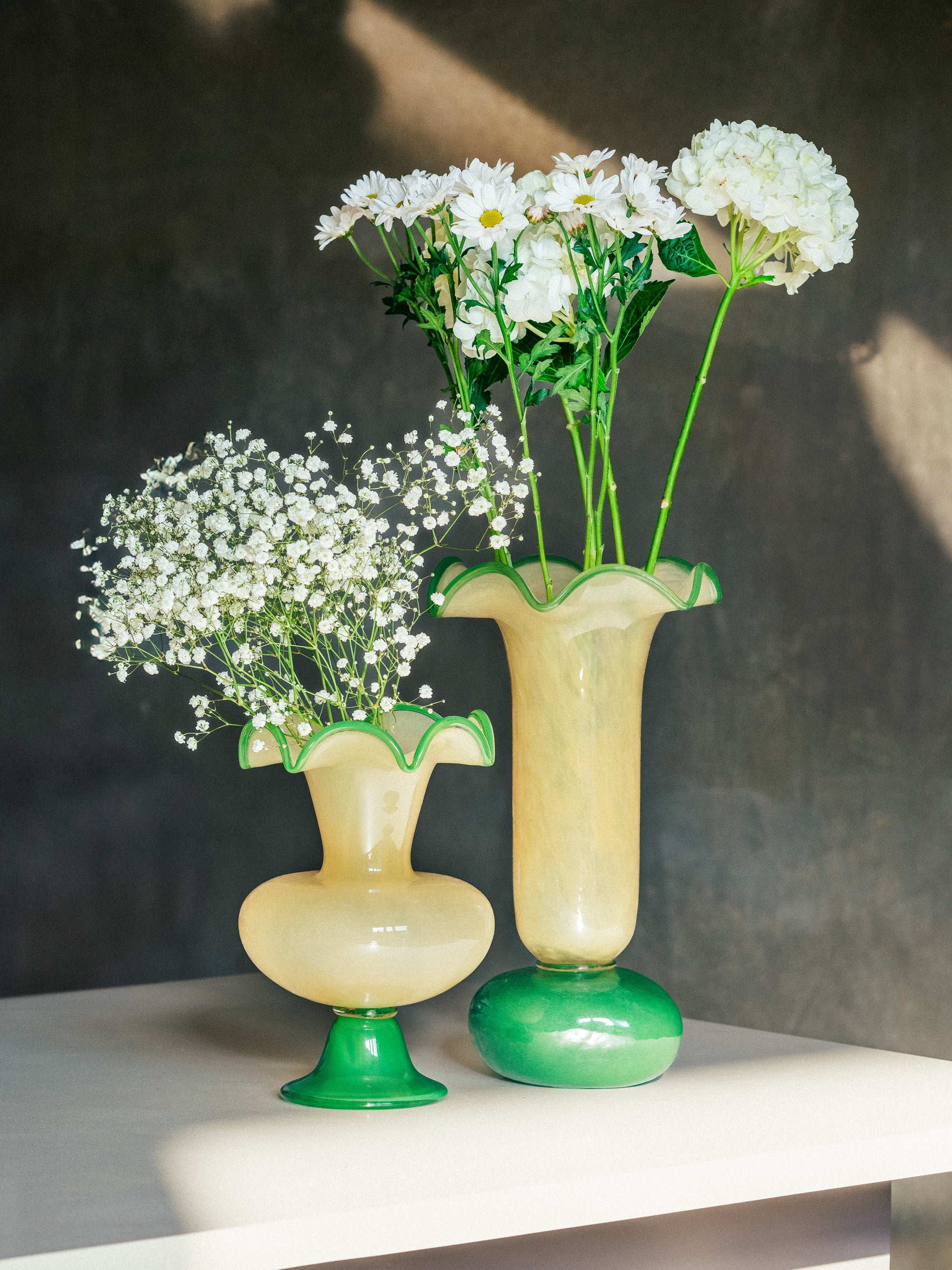 Verdant Crest Duo Vases, Set of 2