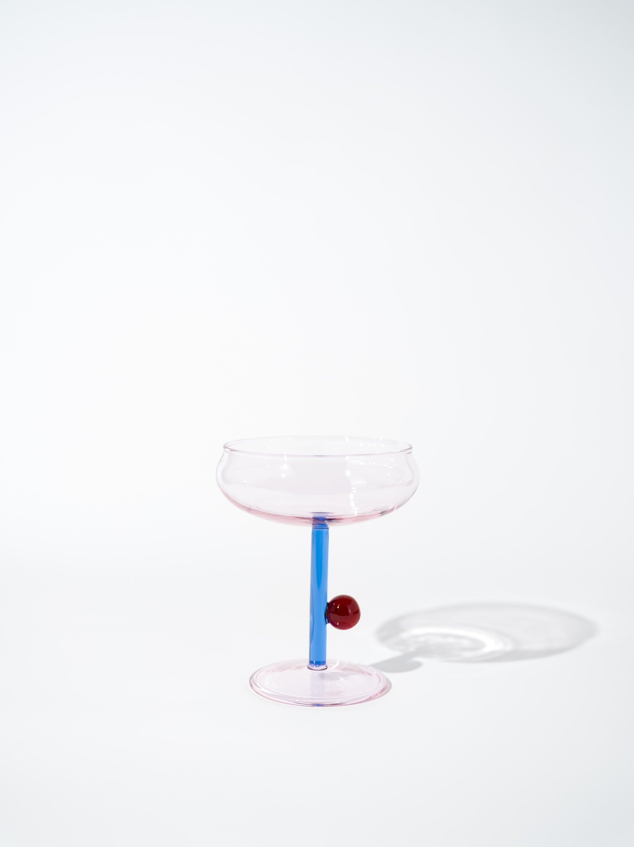 Pink Dot Dessert Coupe Cocktail Glass