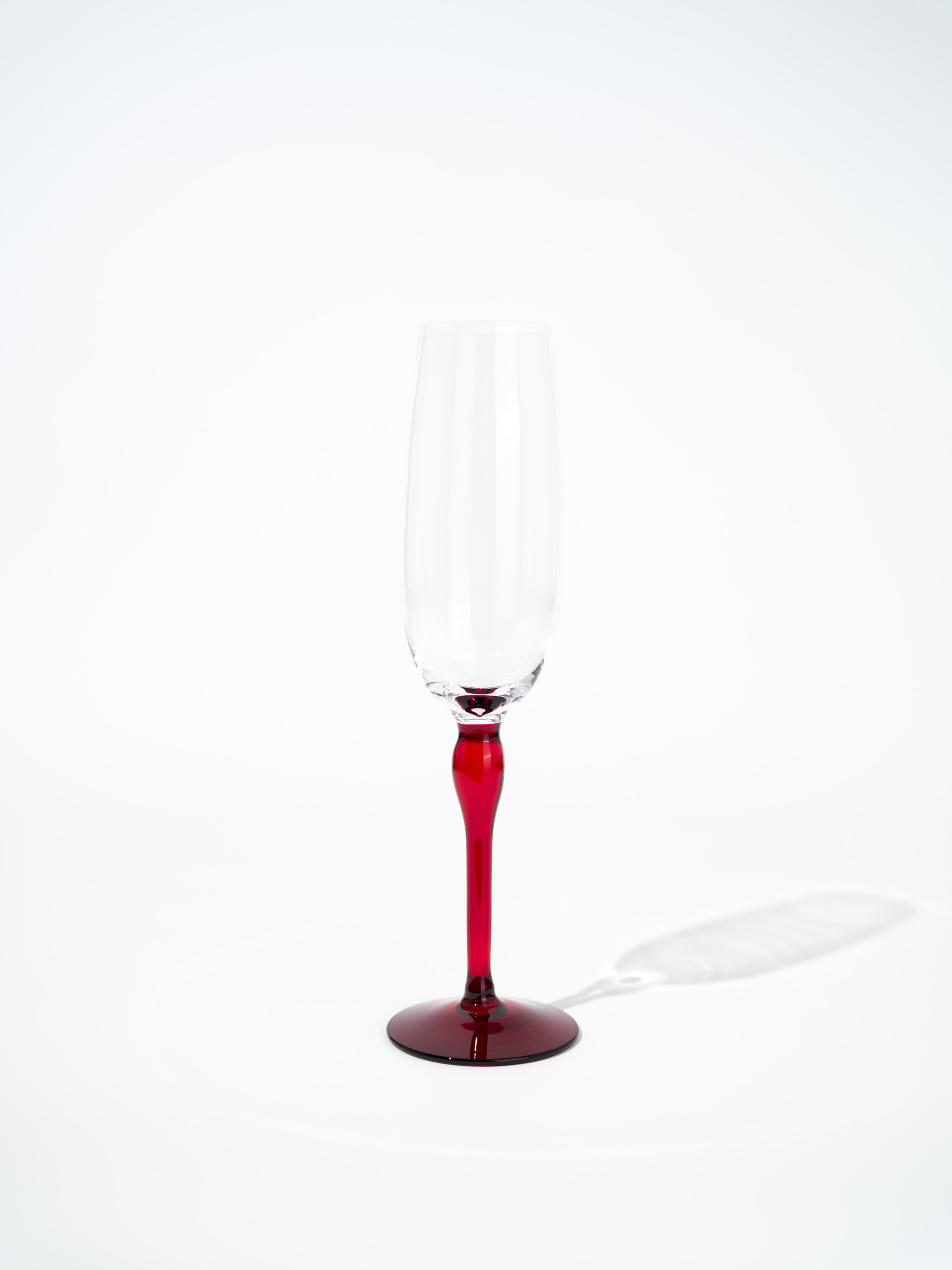 Maureen Retro Champagne Glass, Red