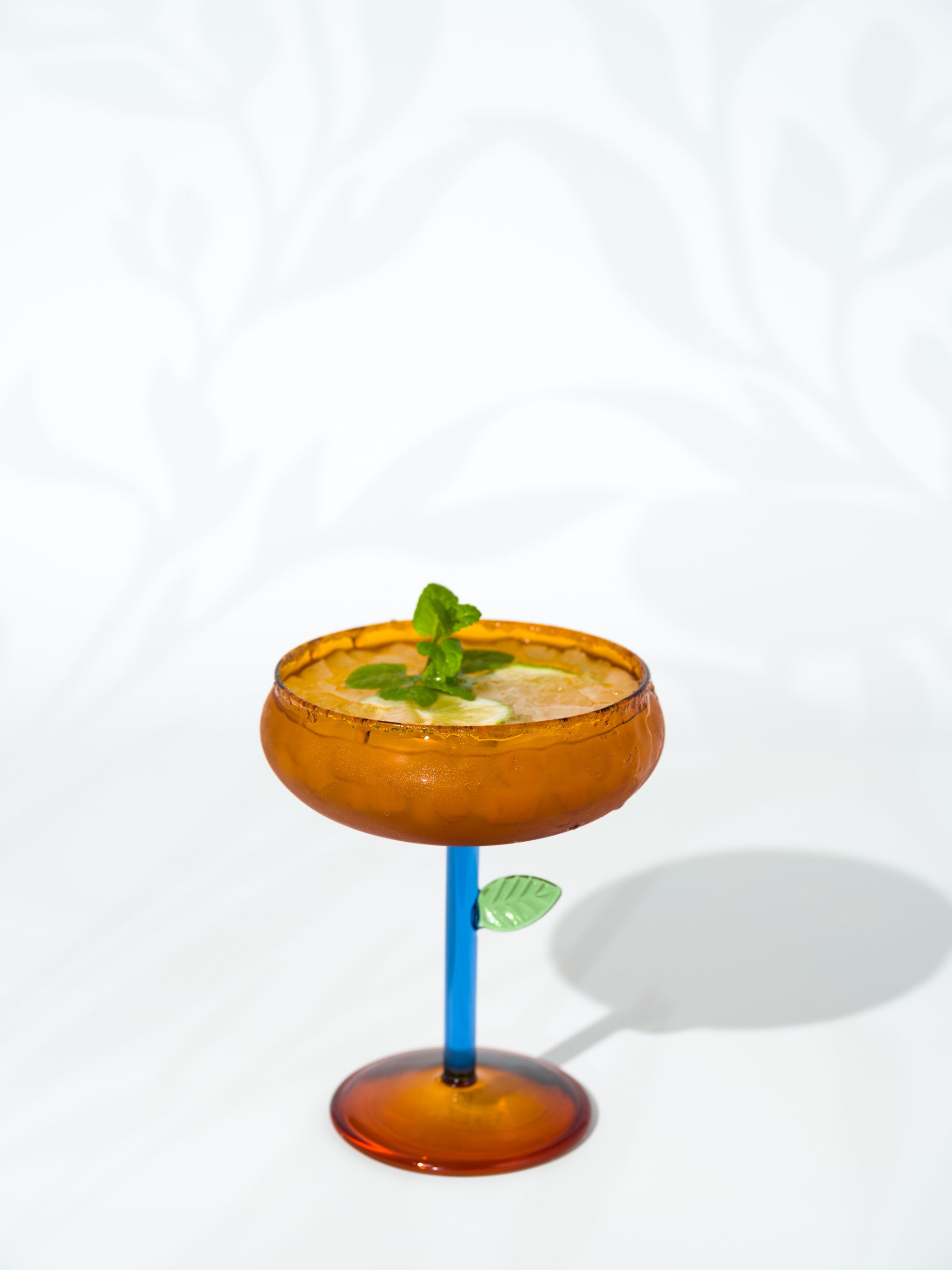 Leafy Dessert Coupe Cocktail Glass