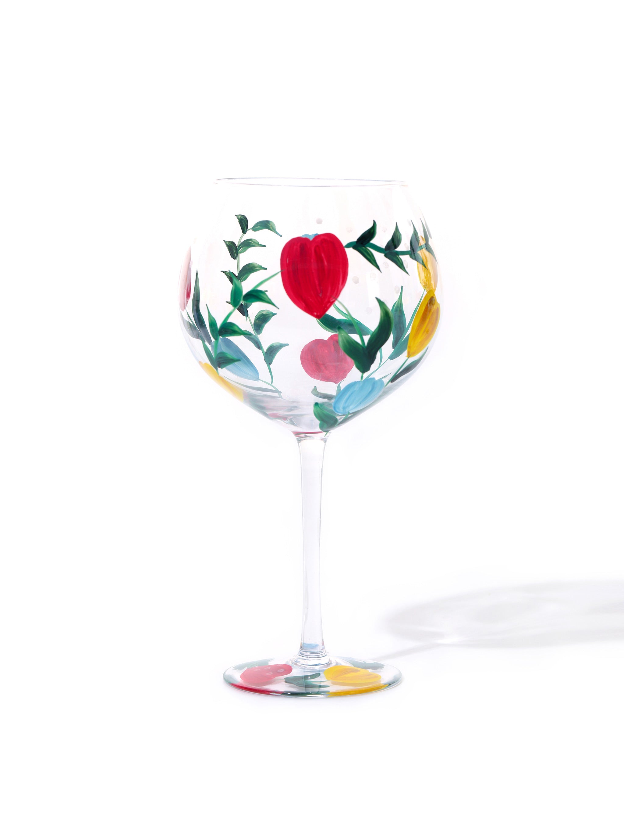 Botanical Bliss Wine Glass, Tulip Garden