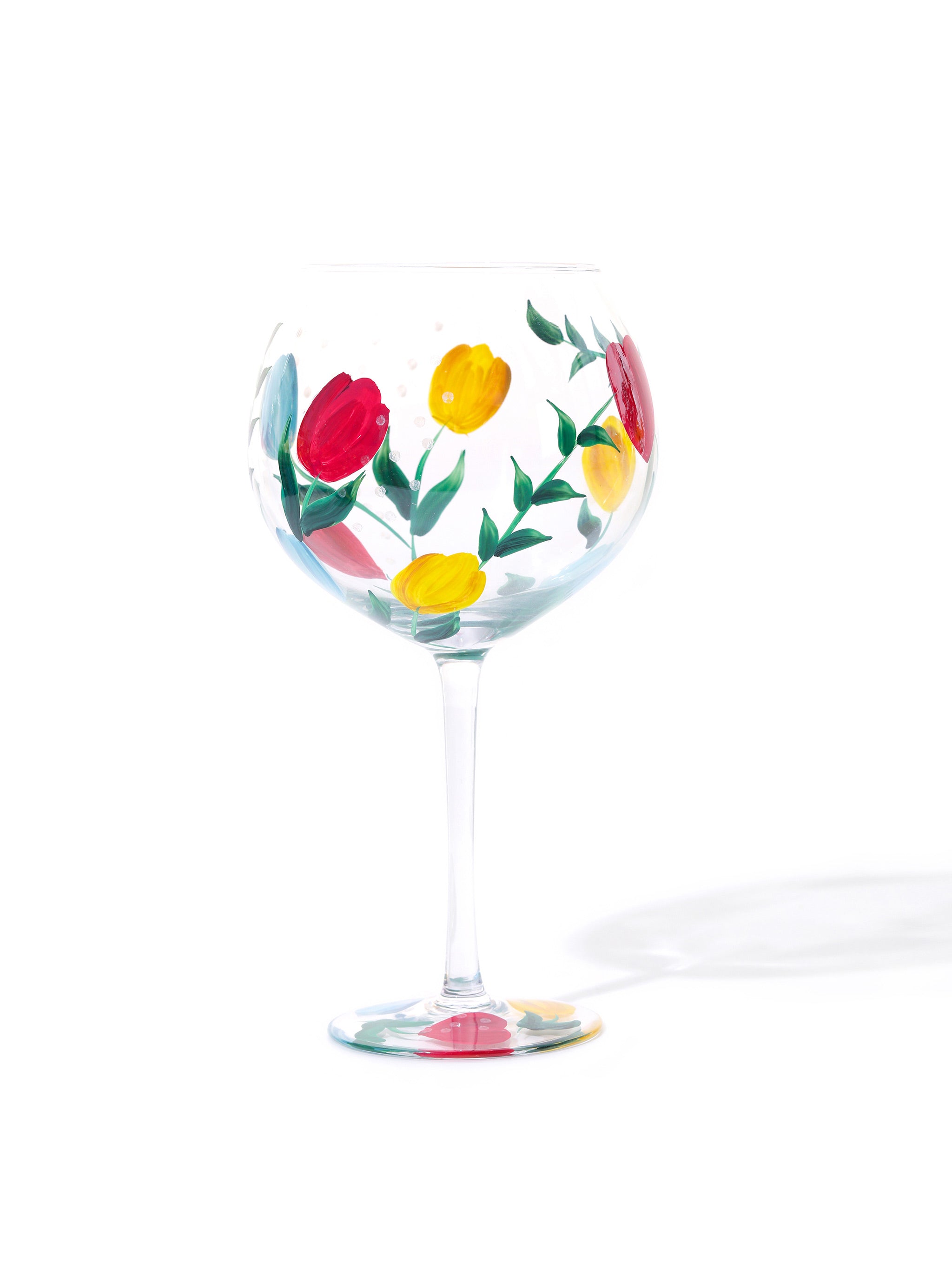 Botanical Bliss Wine Glass, Tulip Garden