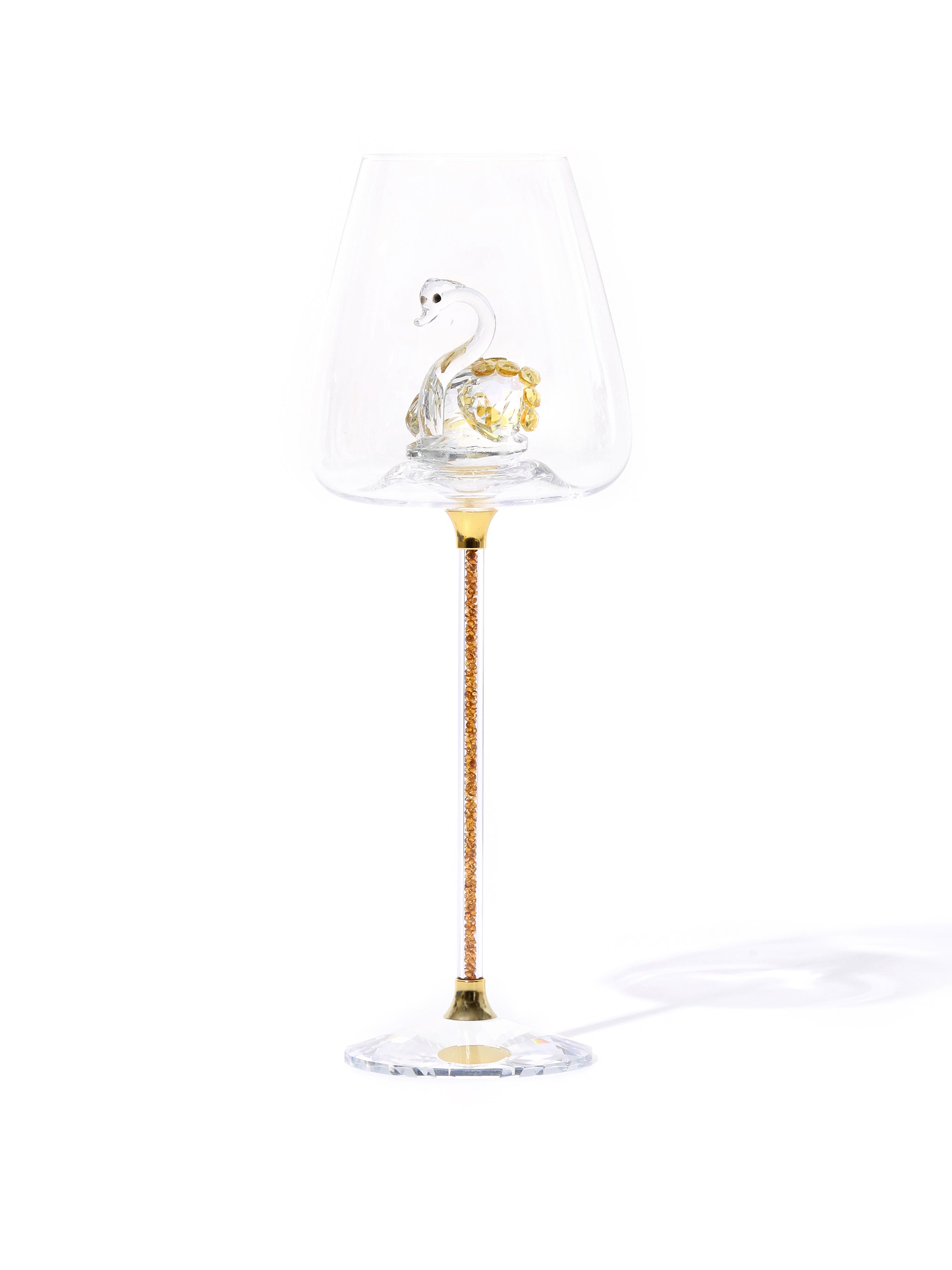 Isabella Swan Lake Wine Glass, Yellow