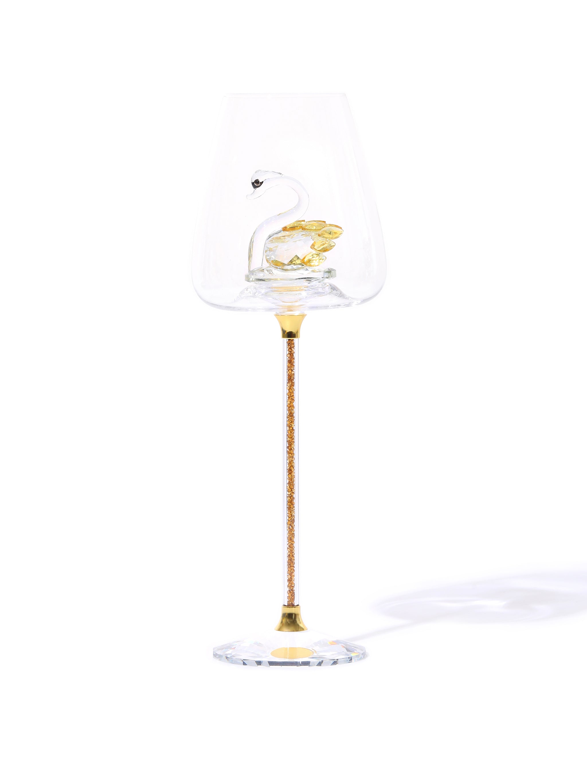 Isabella Swan Lake Wine Glass, Yellow