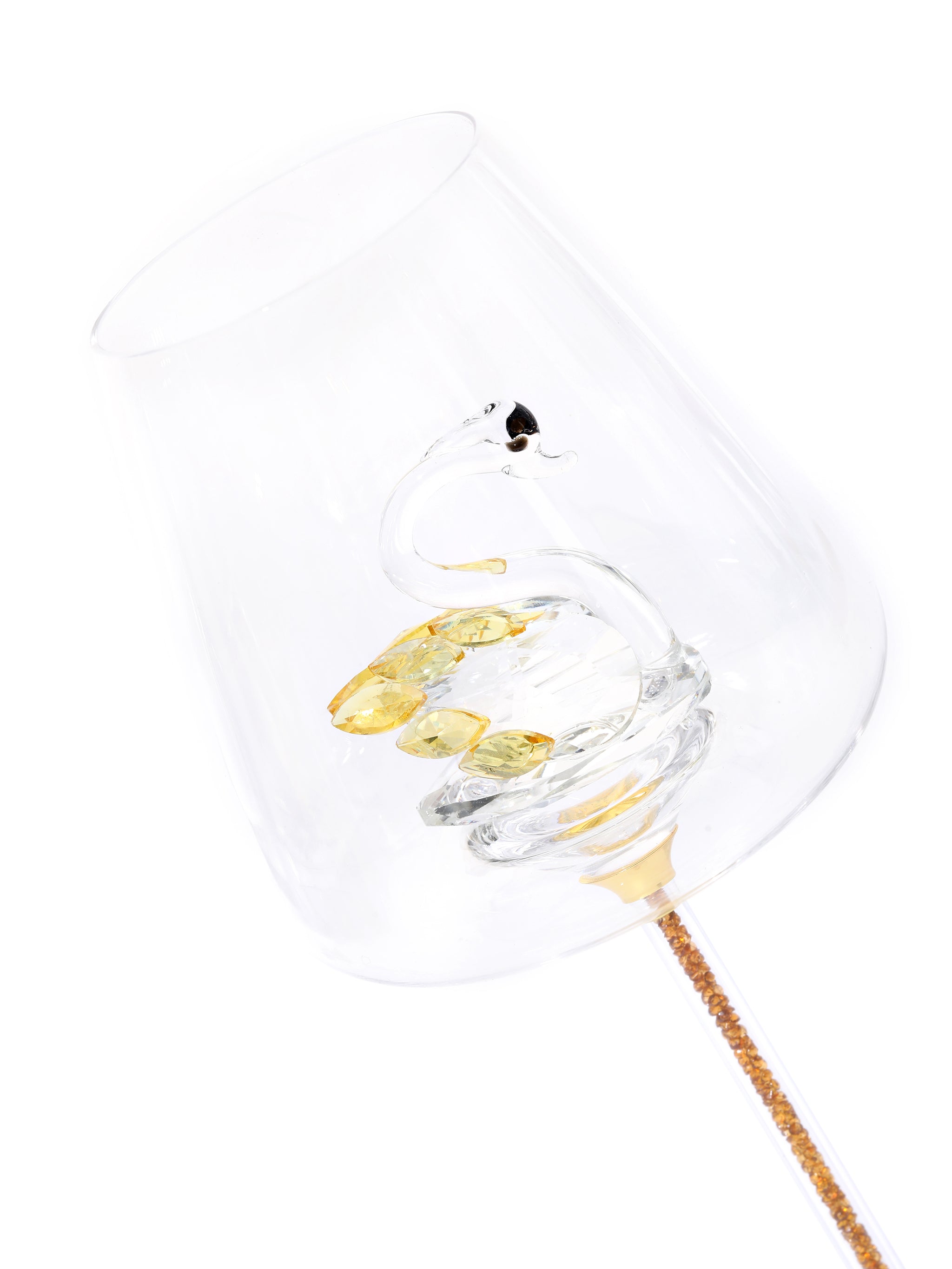 Isabella Swan Lake Wine Glass, Yellow