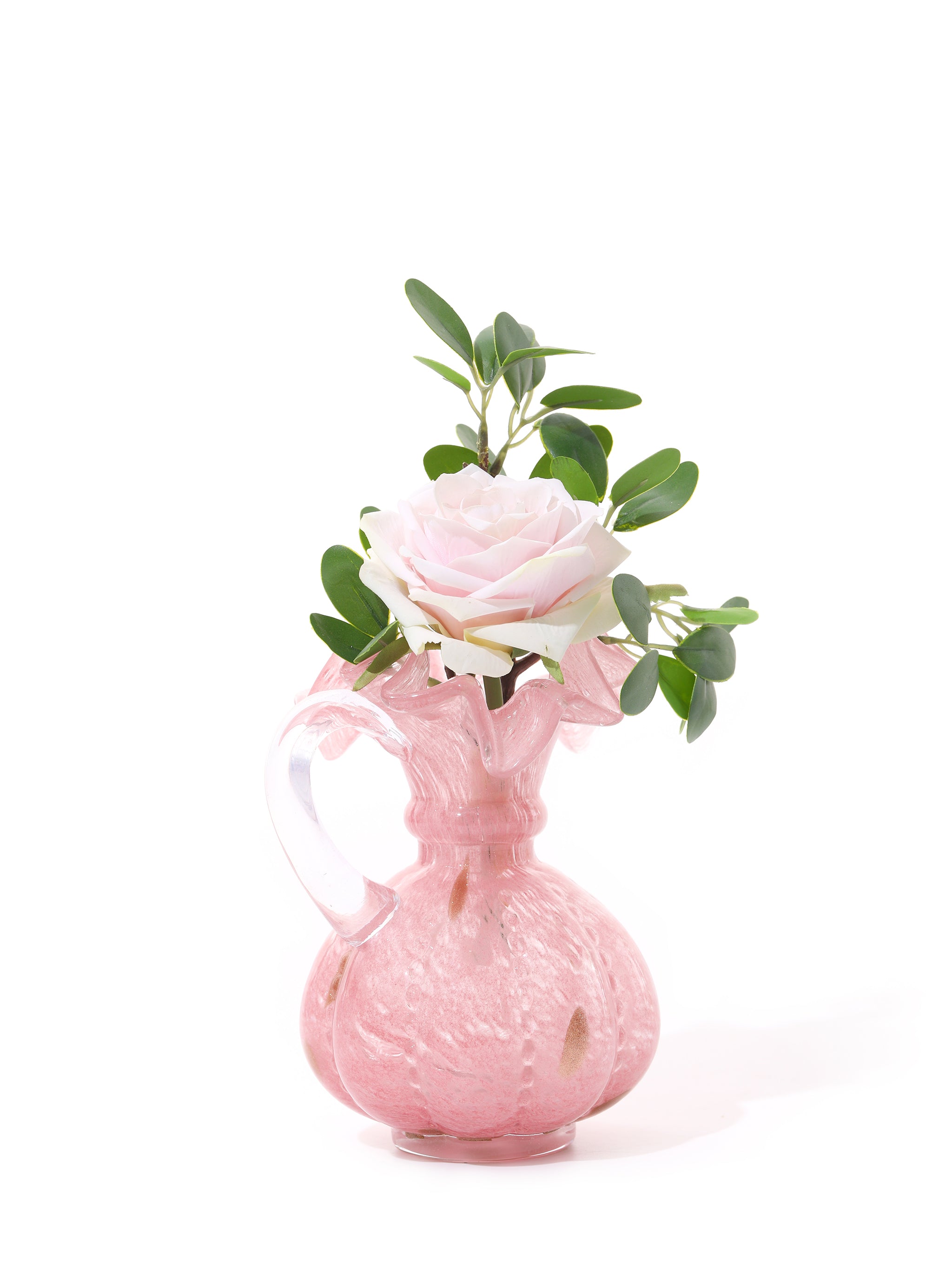 Rosy Dawn Ruffled Vase, Small