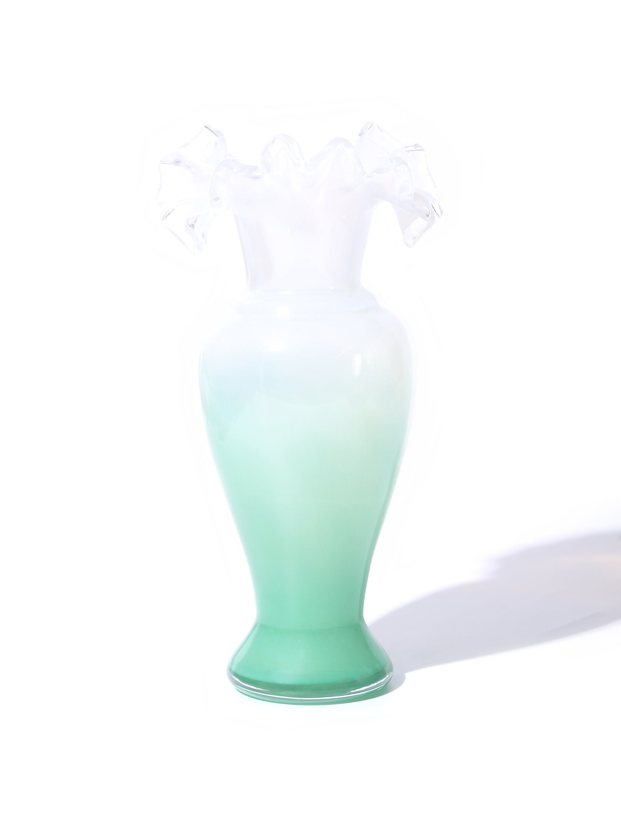 Forest Frost Ruffled Vase