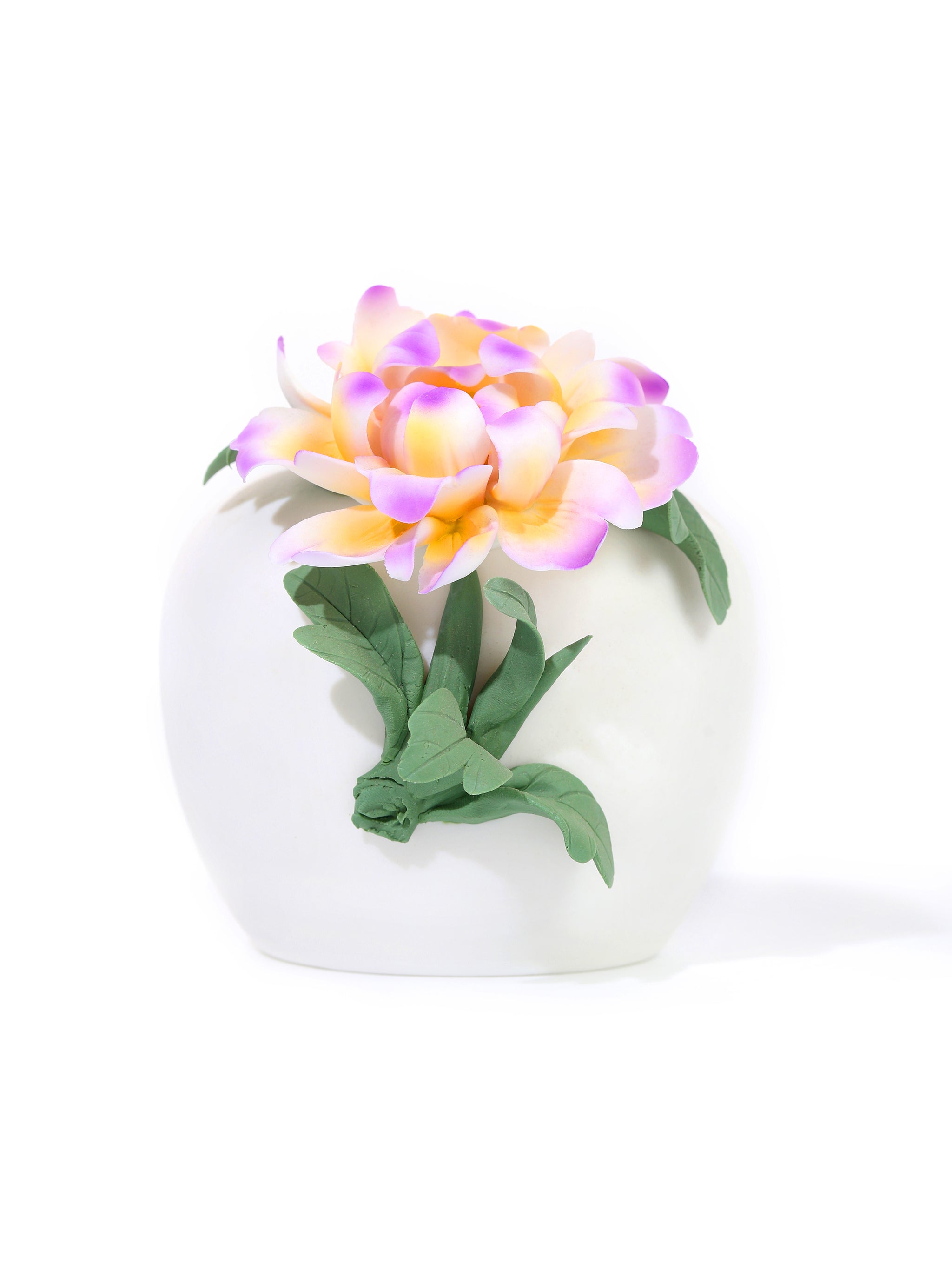 Peony Charm Artisan Vase, Purple