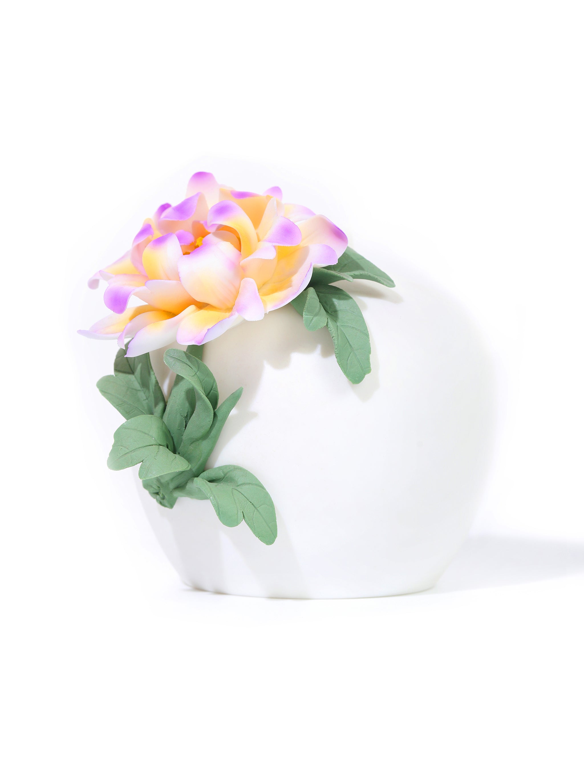 Peony Charm Artisan Vase, Purple