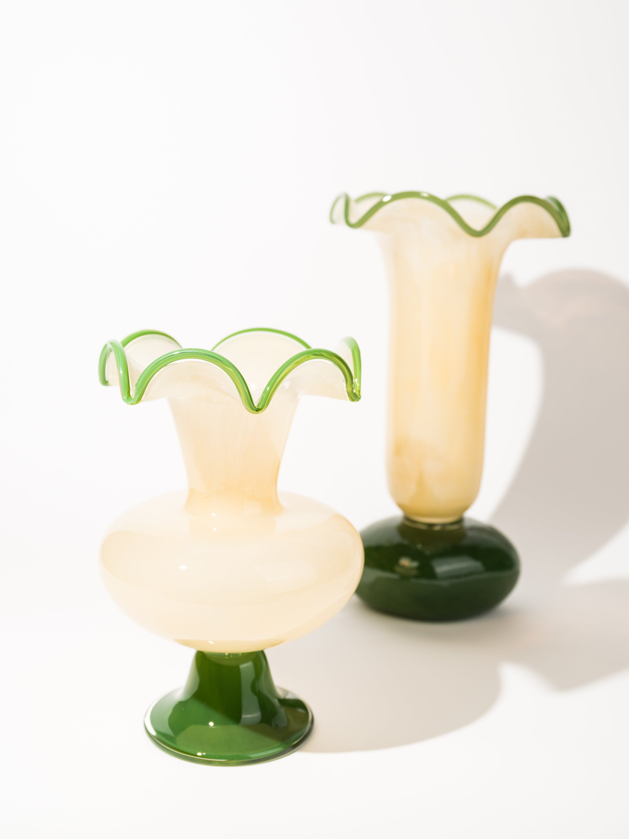 Verdant Crest Duo Vases, Set of 2