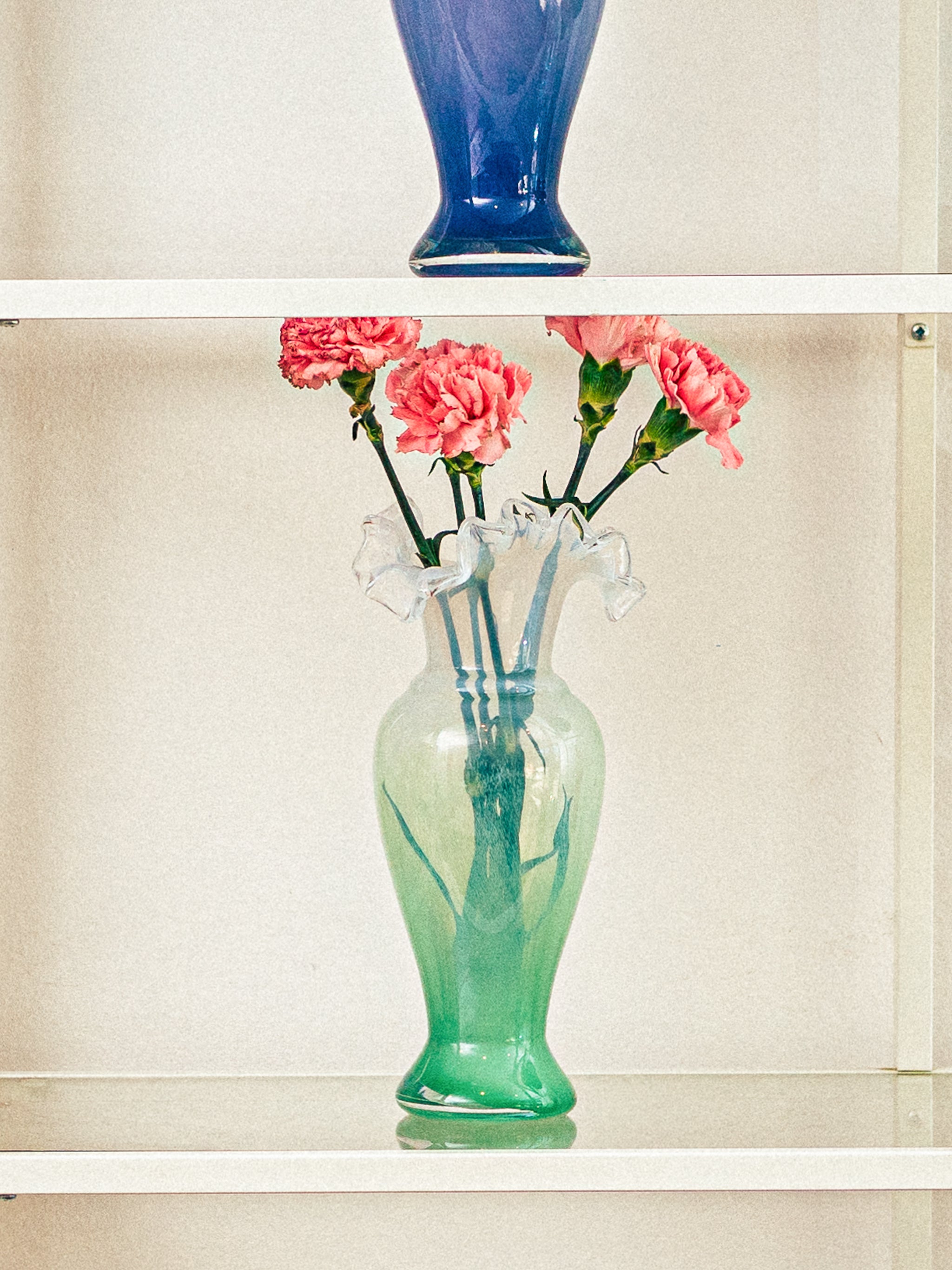 Frost Ruffled Vase Set of 3