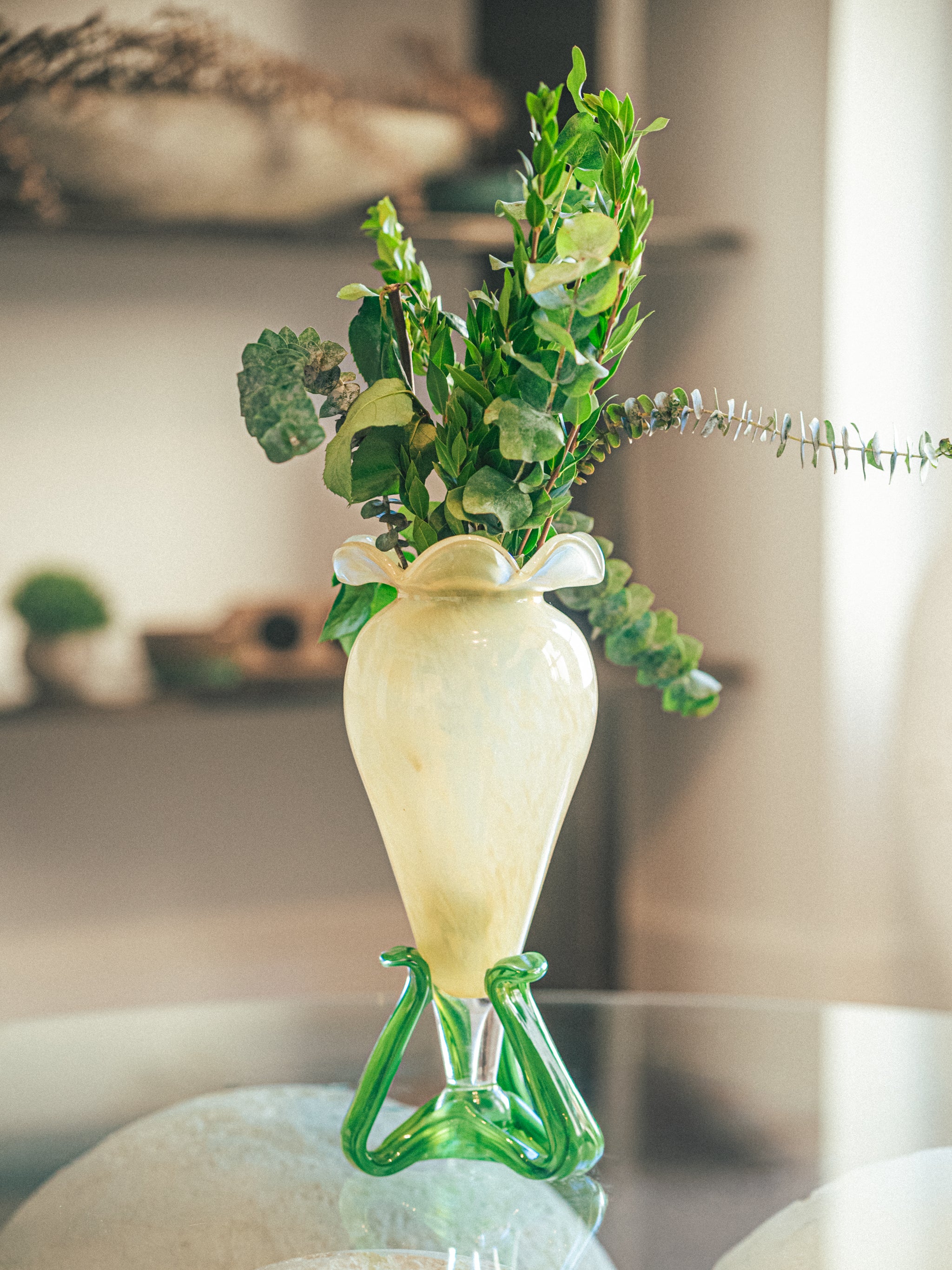 Verdant Blossom Stand Vase