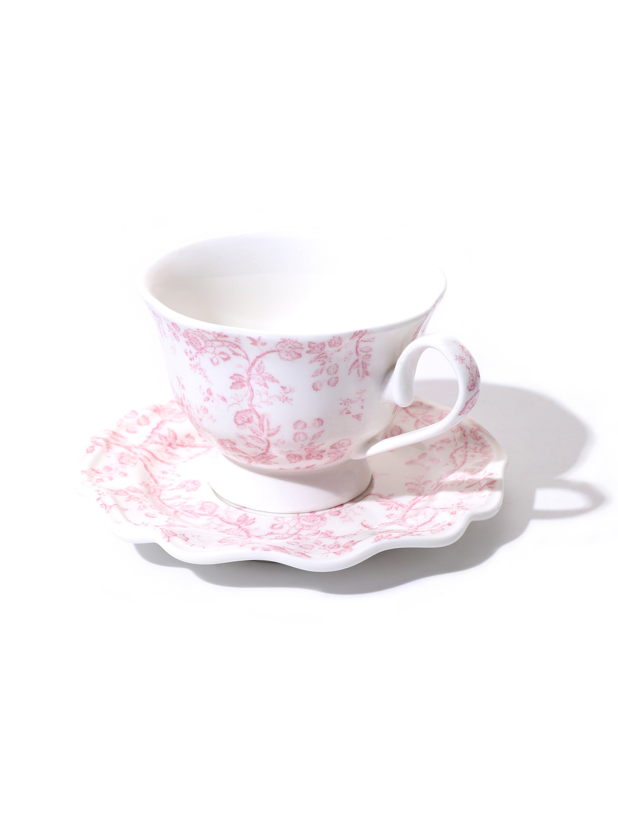 Rosy Bloom Teacup & Saucer