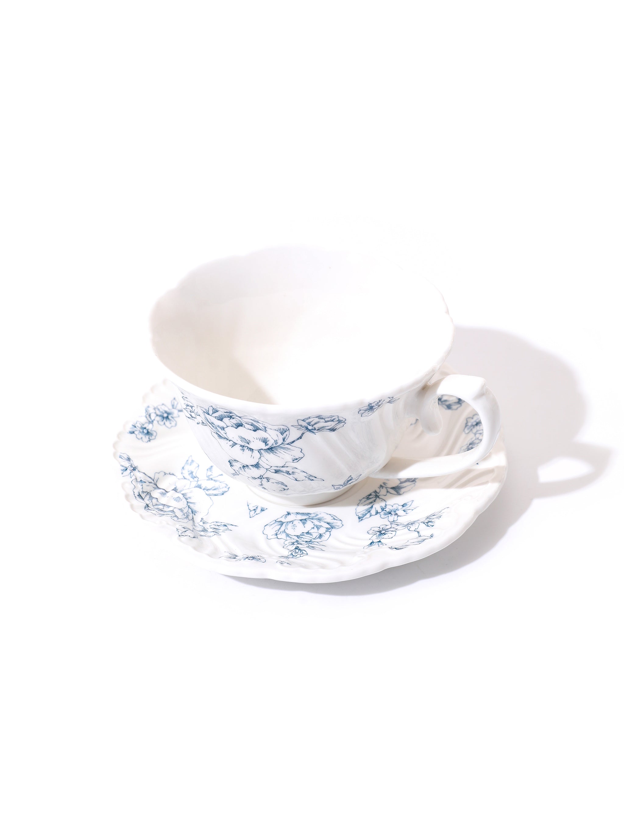 Midnight Rose Teacup & Saucer