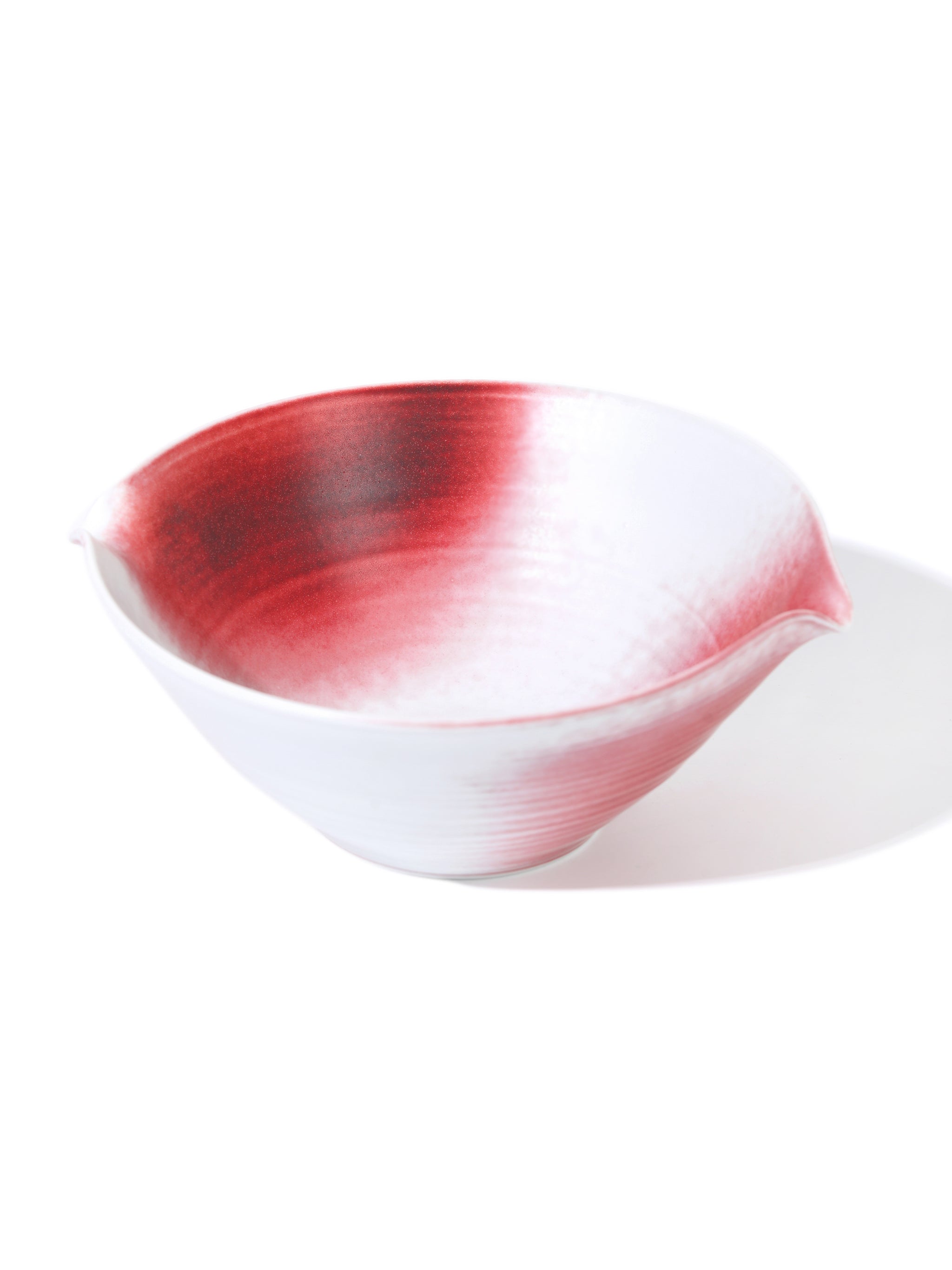 Garnet Blush Pouring Bowl, Double Spout