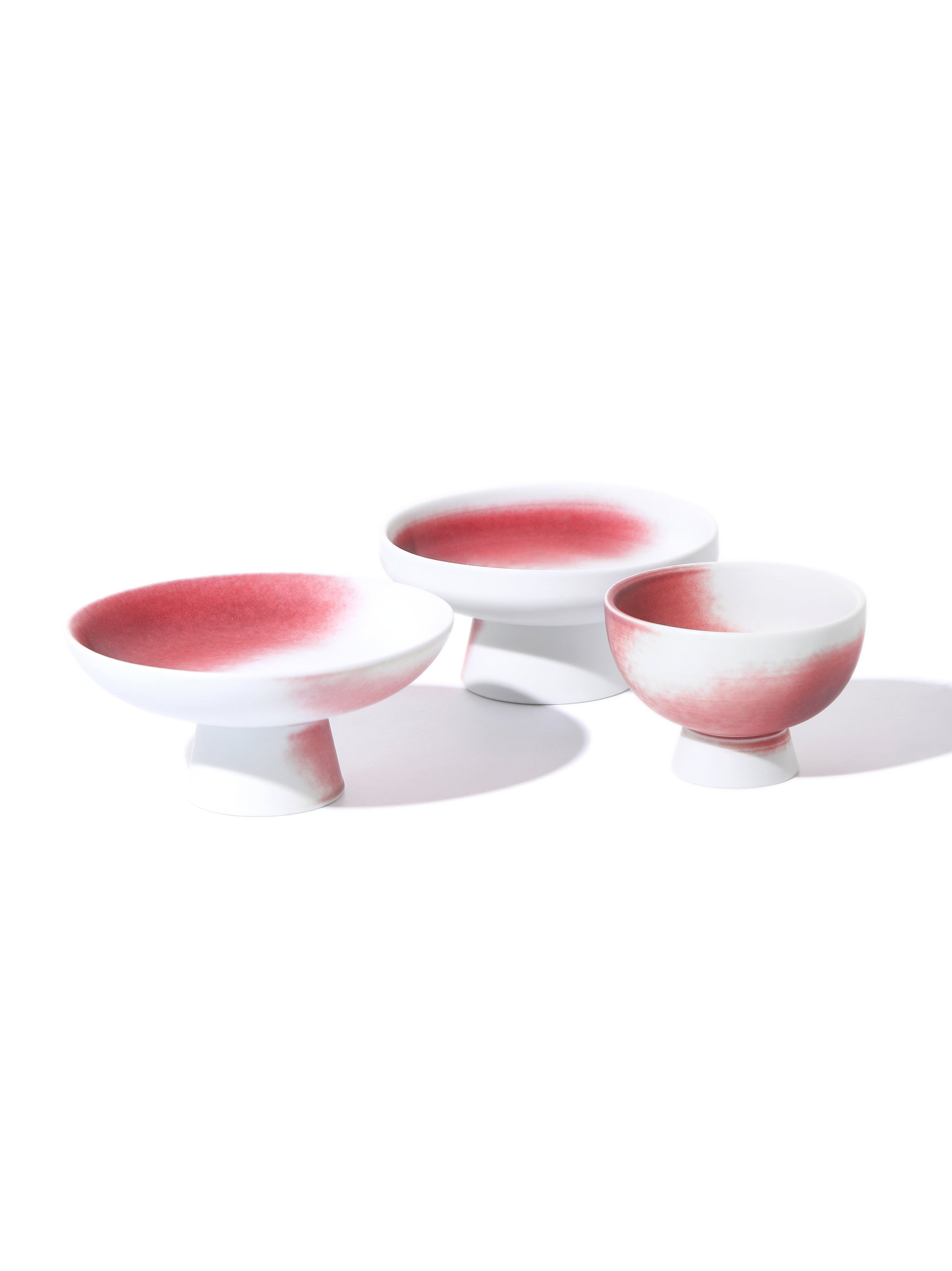 Garnet Blush Salad Bowls, Set of 3