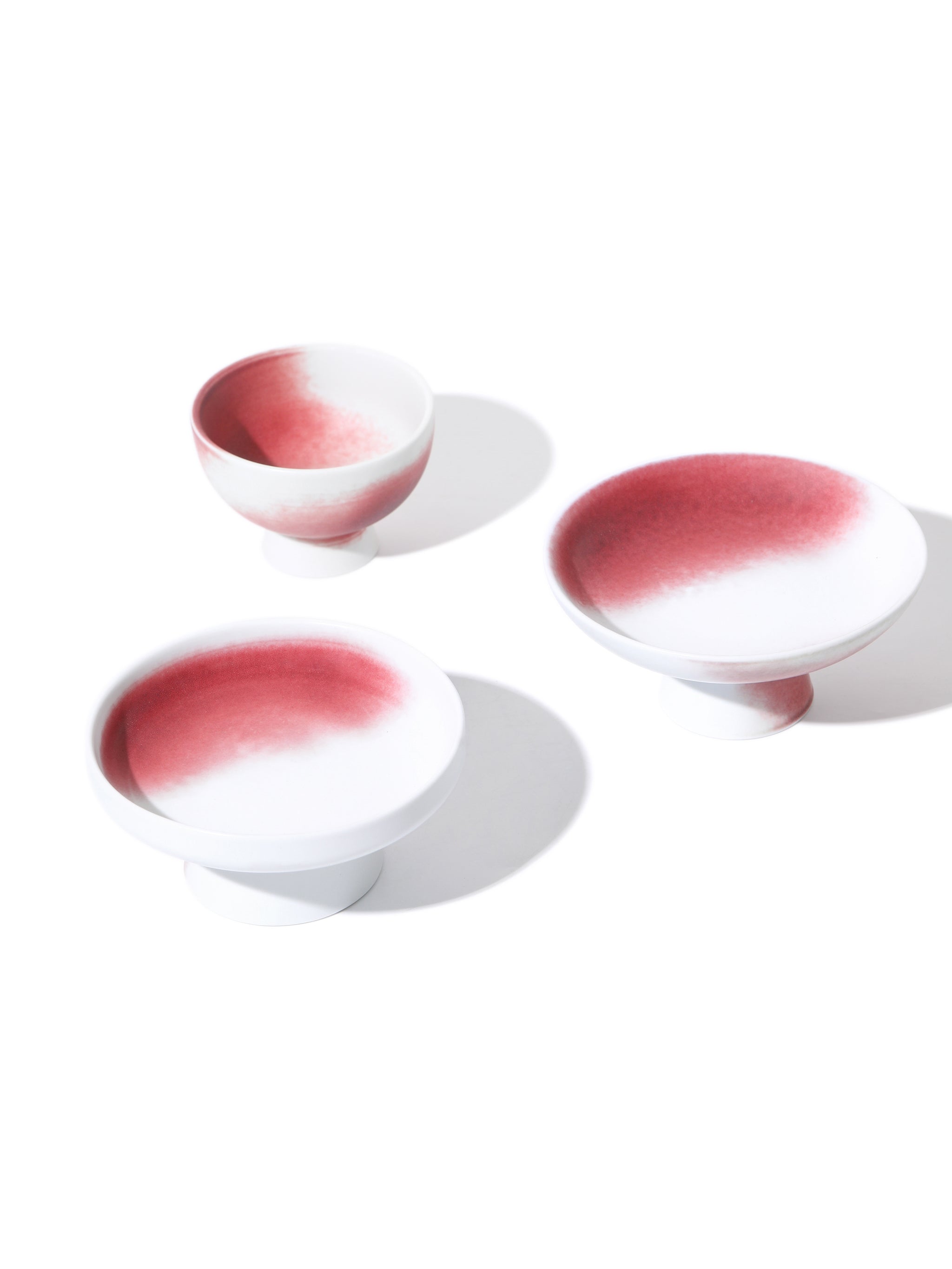 Garnet Blush Salad Bowls, Set of 3