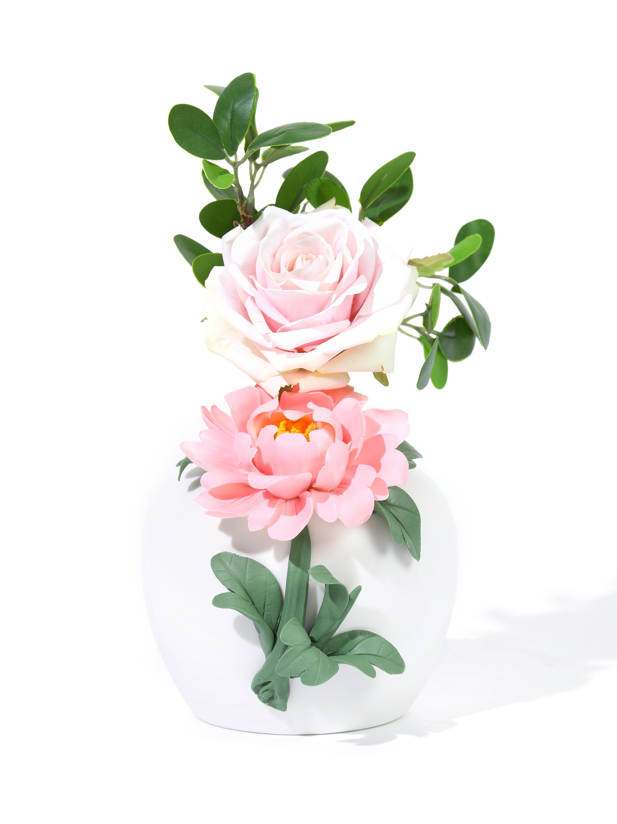 Peony Charm Artisan Vase, Pink