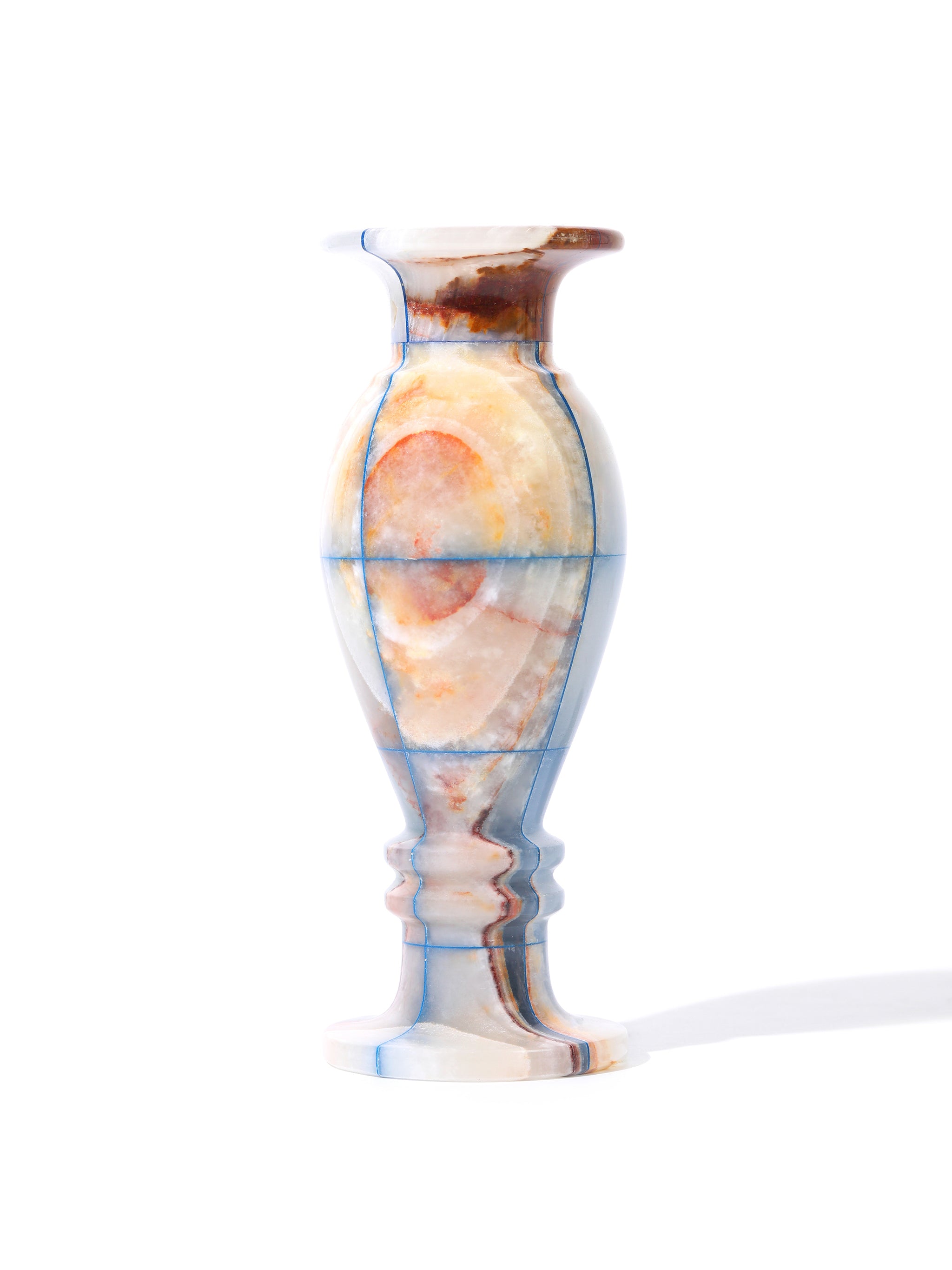 Sky Wave Jade Mosaic Vase, Tall