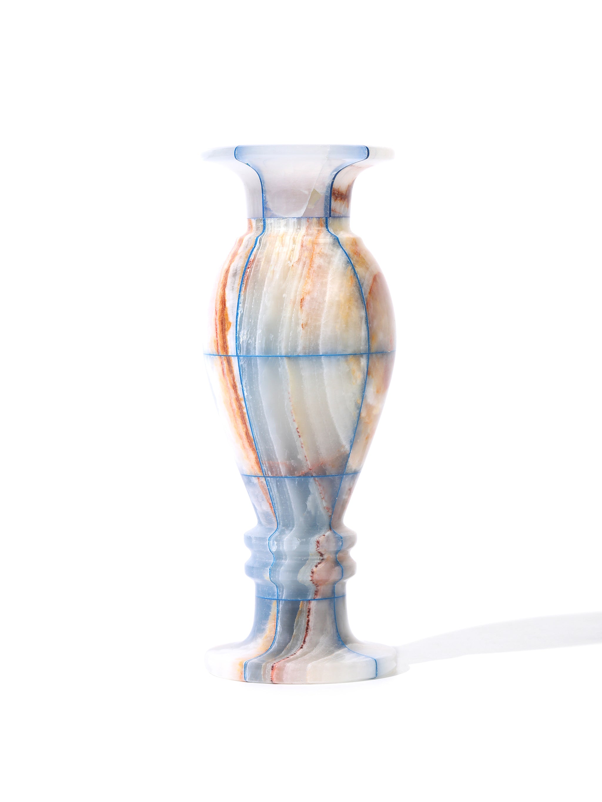 Sky Wave Jade Mosaic Vase, Tall