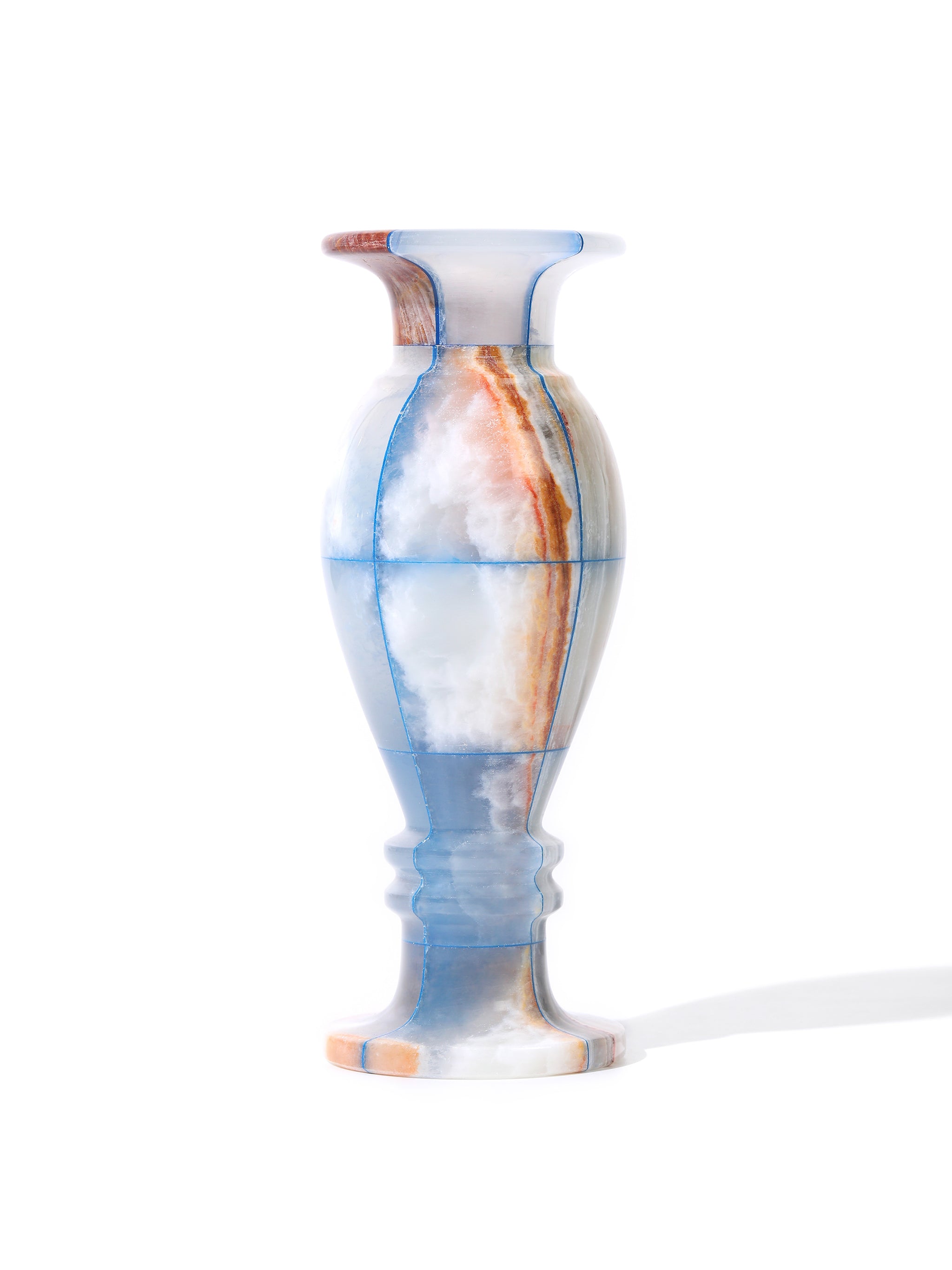 Sky Wave Jade Mosaic Vase, Tall