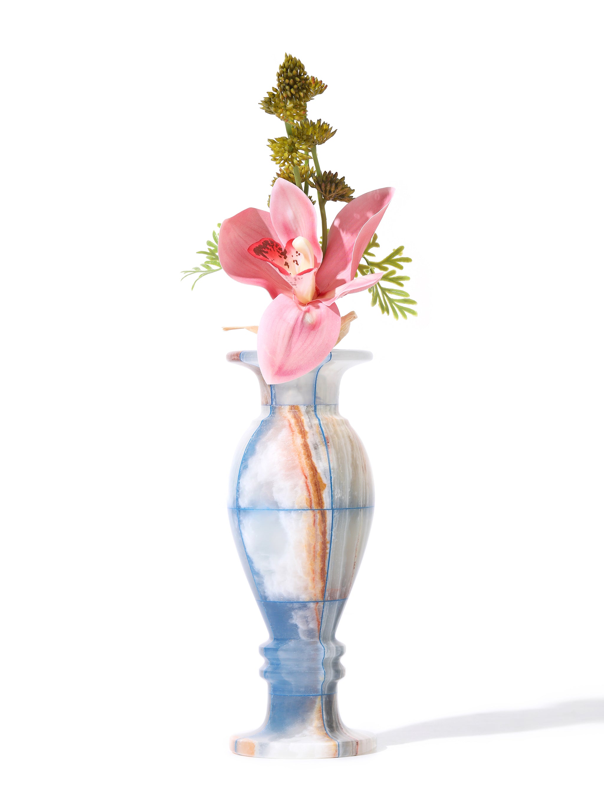 Sky Wave Jade Mosaic Vase, Tall