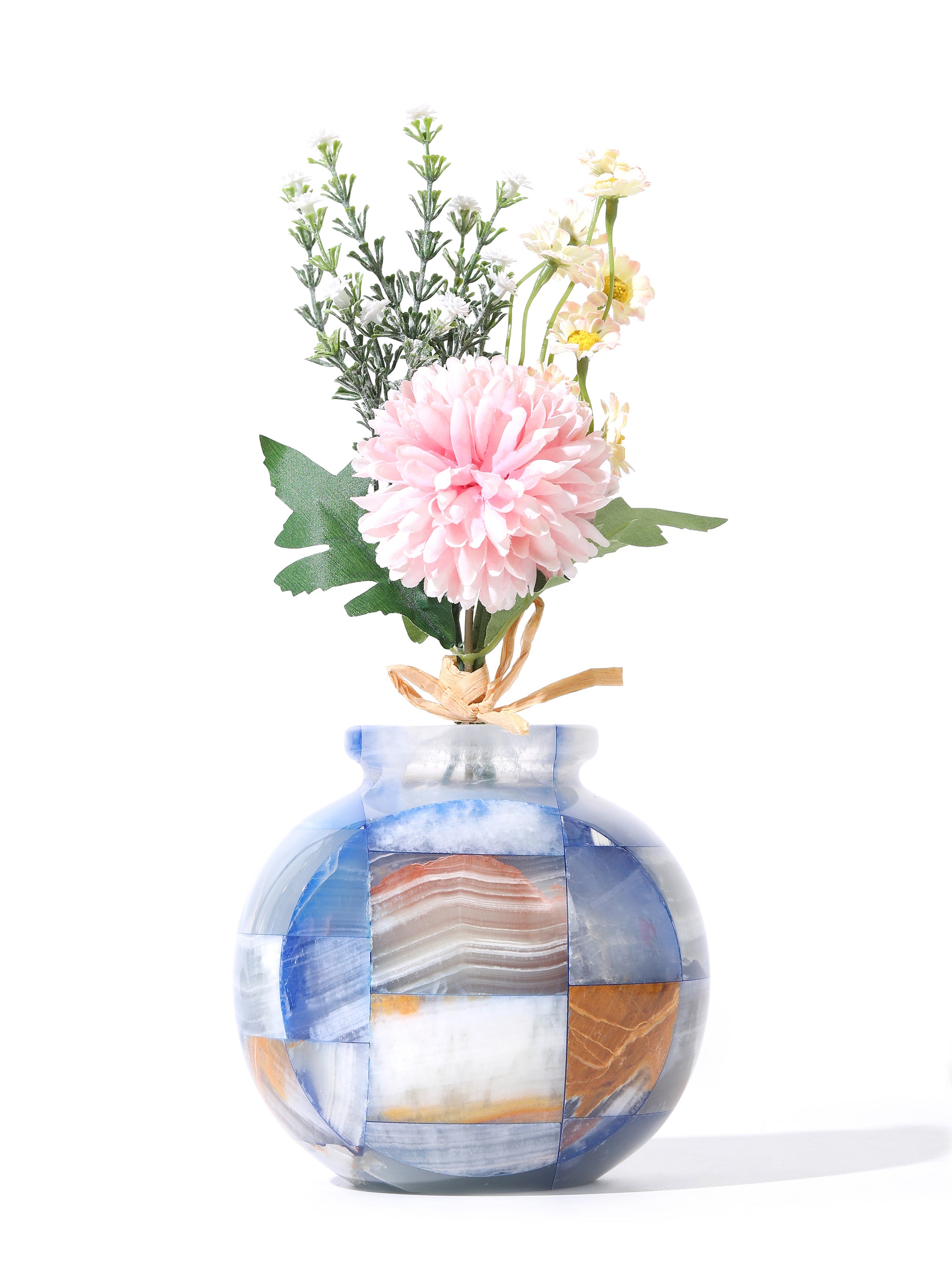 Sky Wave Jade Mosaic Vase, Small