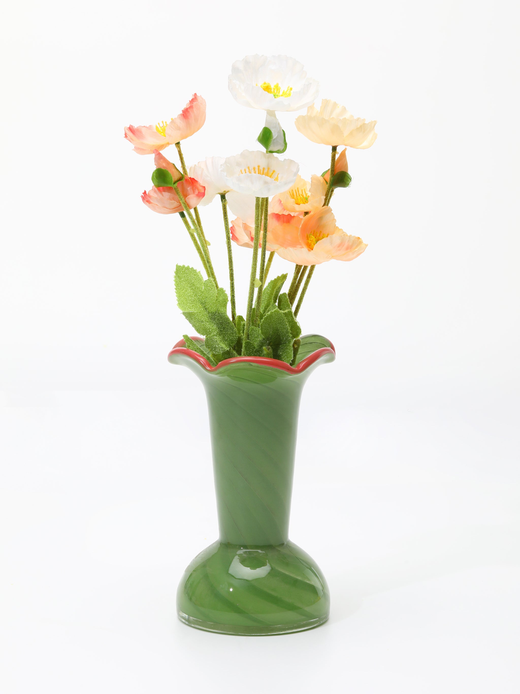 Rose & Meadow Curl Vases, Set of 2