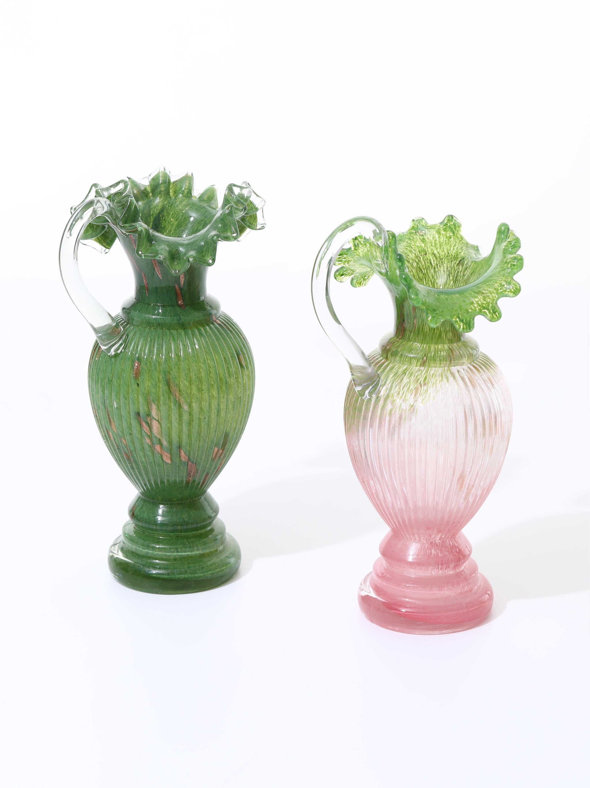 Grove & Lotus Ripple Vases, Set of 2