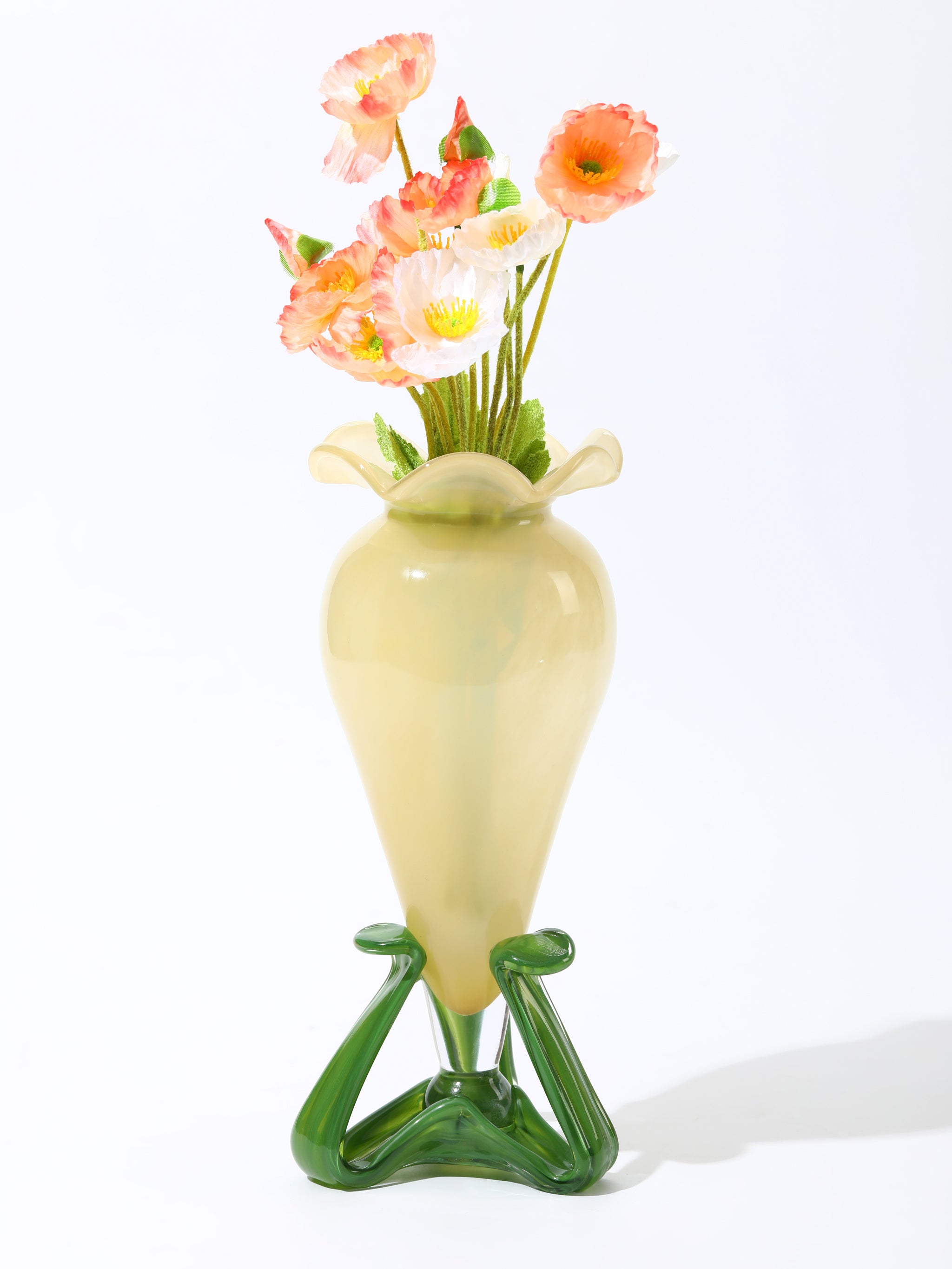 Verdant Blossom Stand Vase