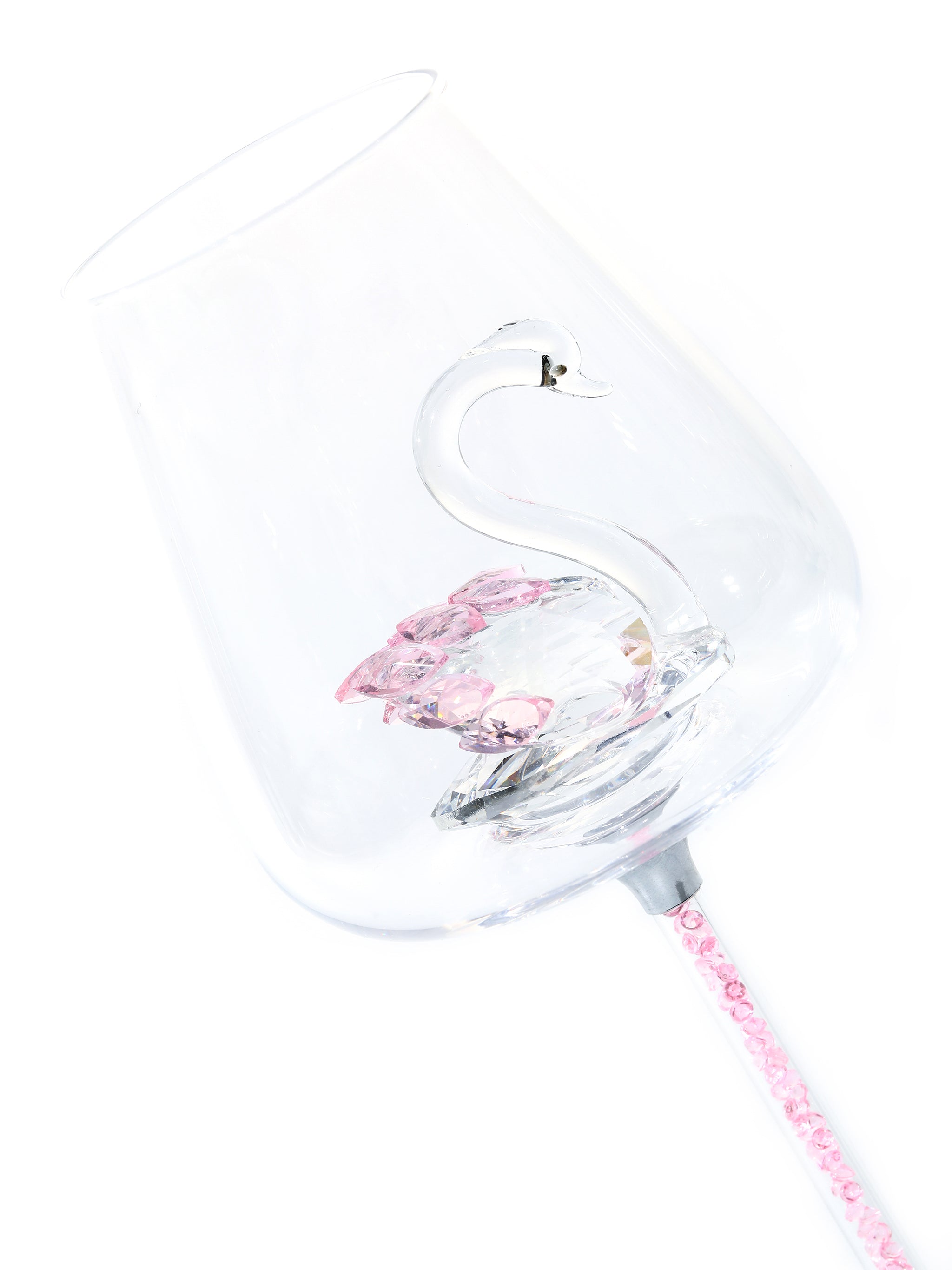 Isabella Swan Lake Wine Glass, Pink