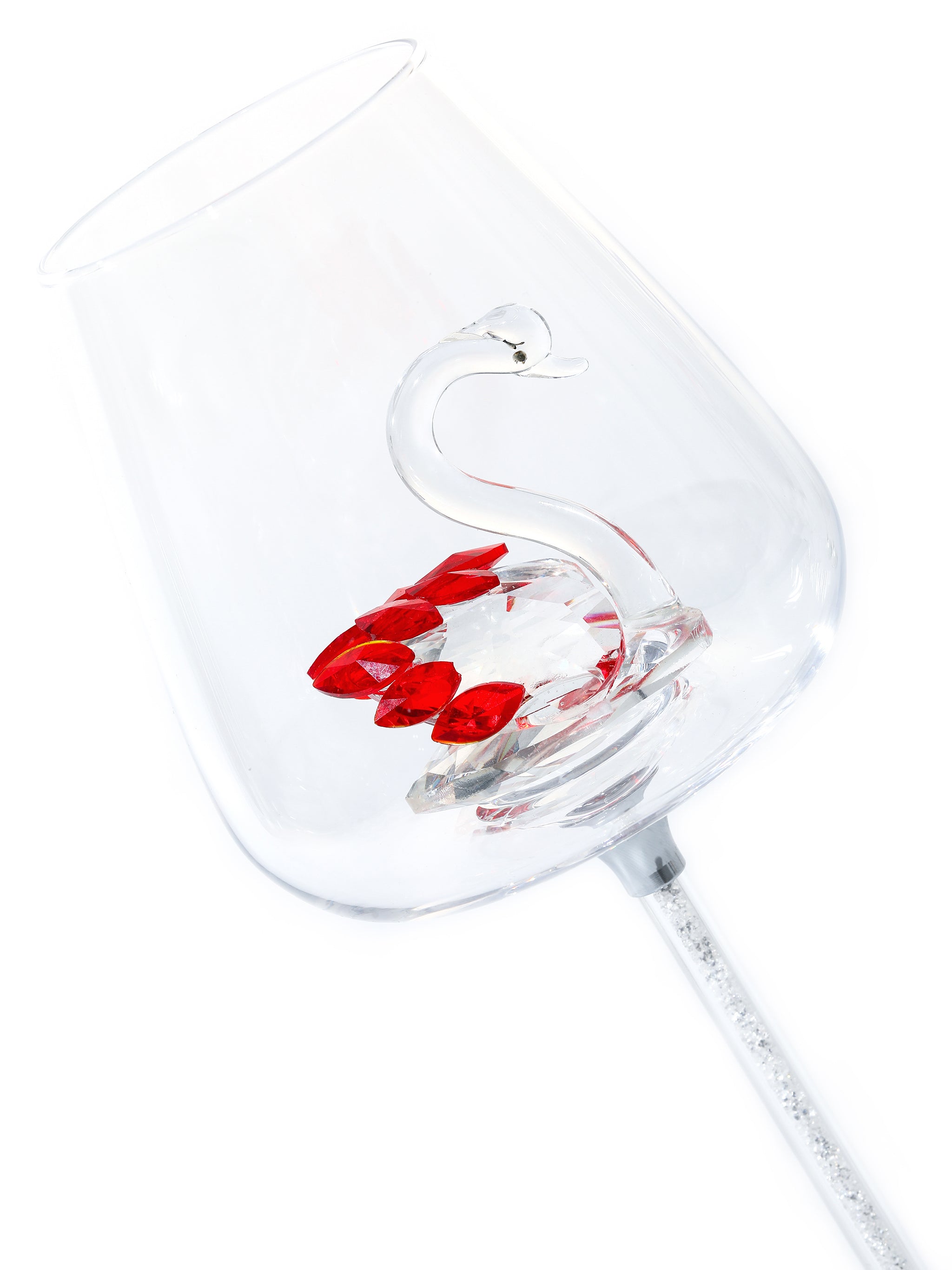 Isabella Swan Lake Wine Glass, Ruby