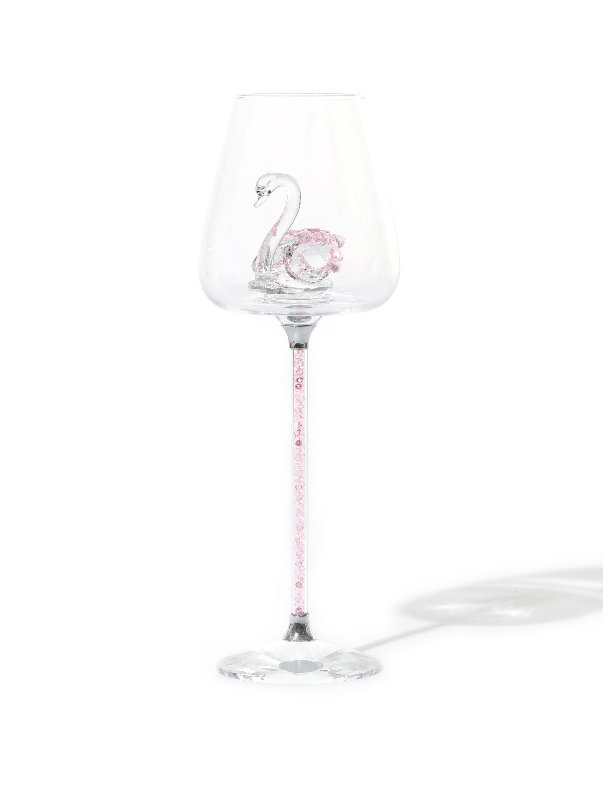 Isabella Swan Lake Wine Glass, Pink