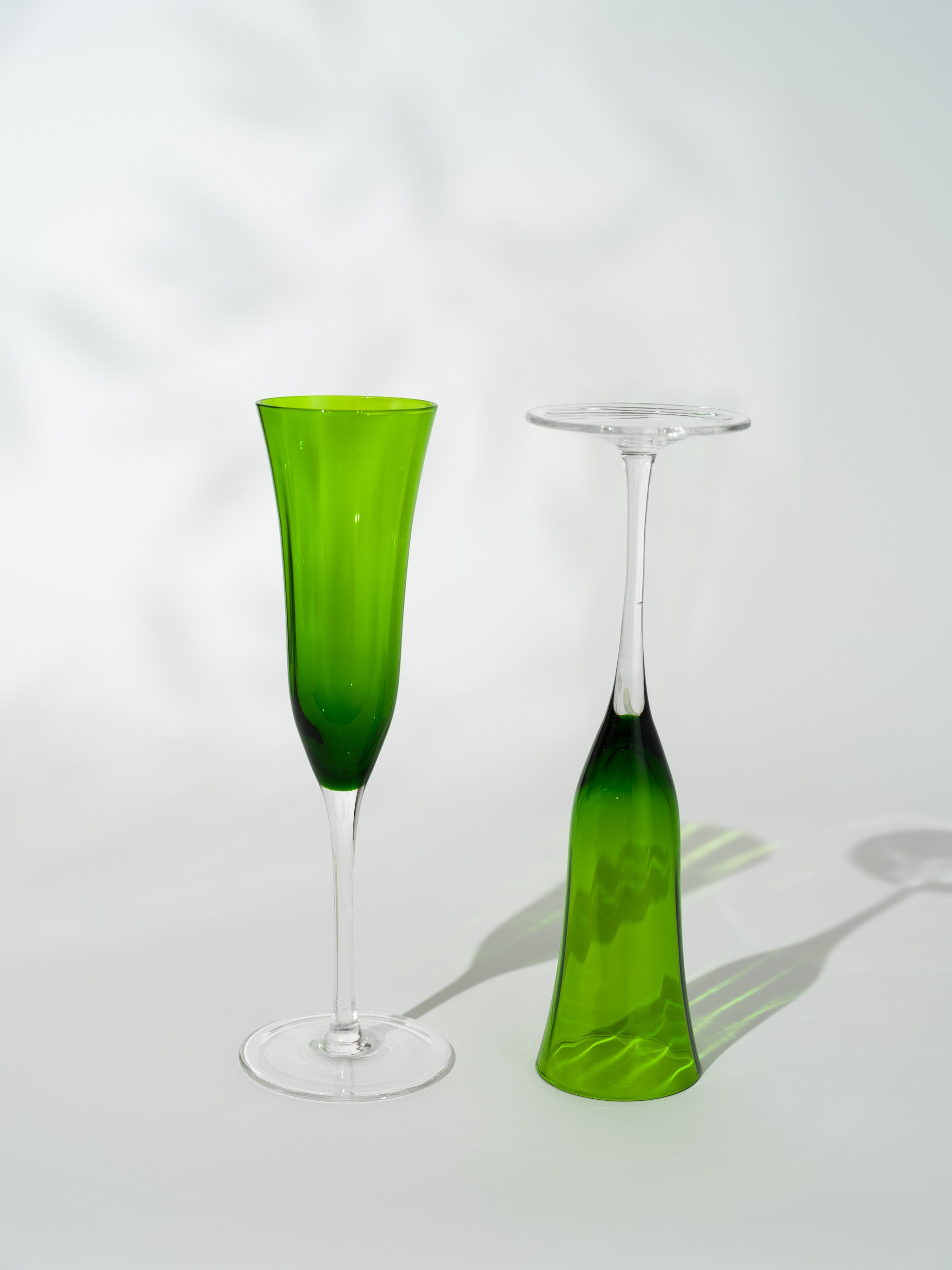 Emerald Champagne Glass