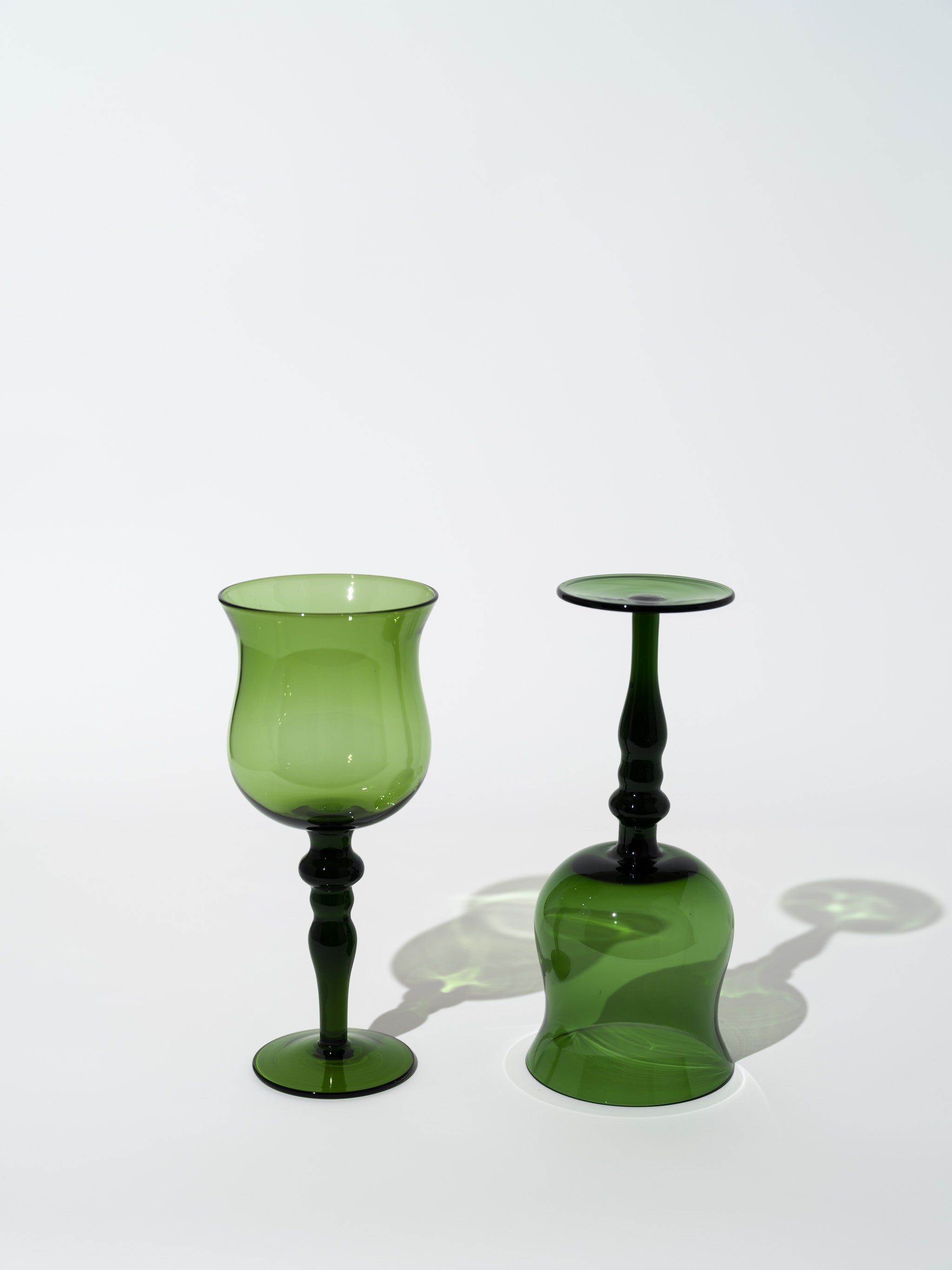 Olive Retro Wine Glass