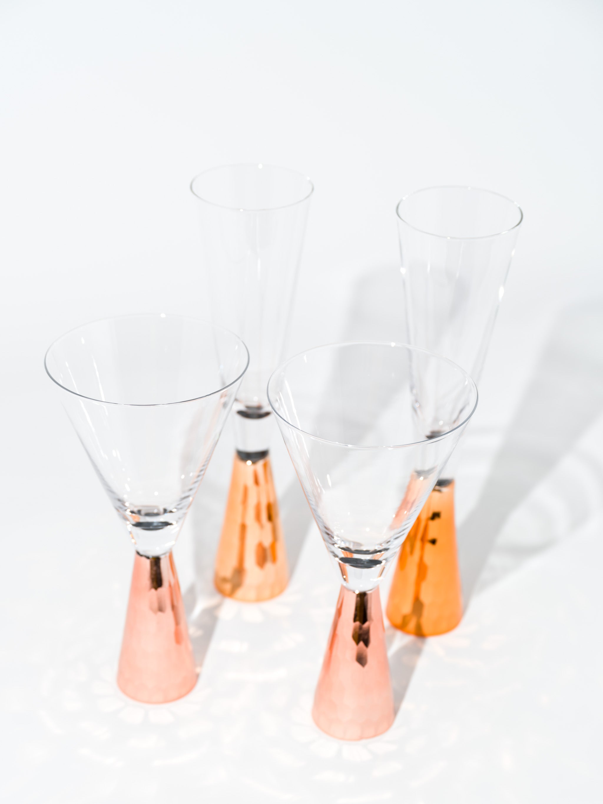 Doris Party Champagne Glass, Rose Gold