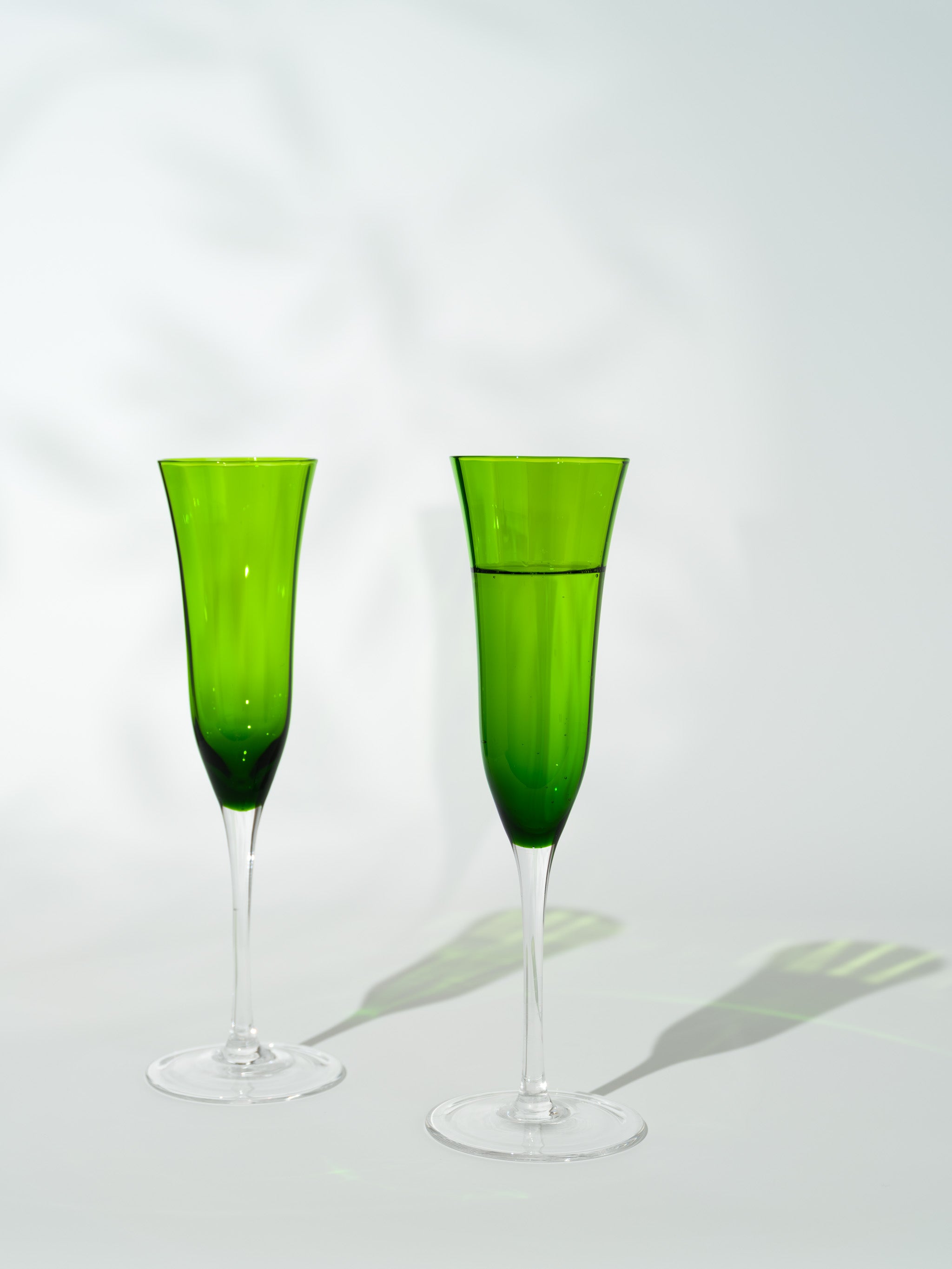 Emerald Champagne Glass